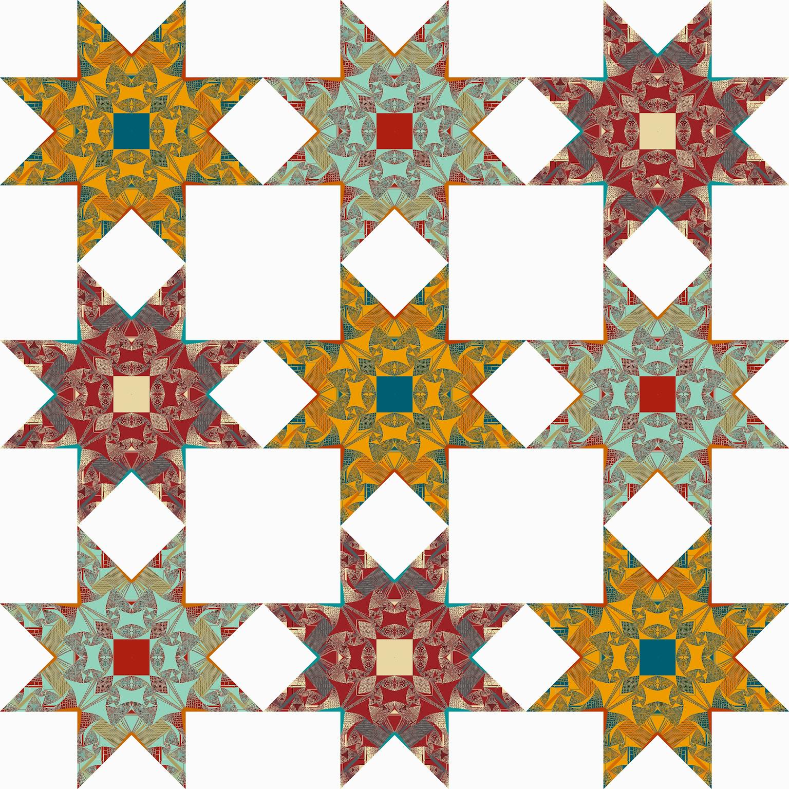 Image for entry 'Virginia Star Abelian Sandpile Quilt'