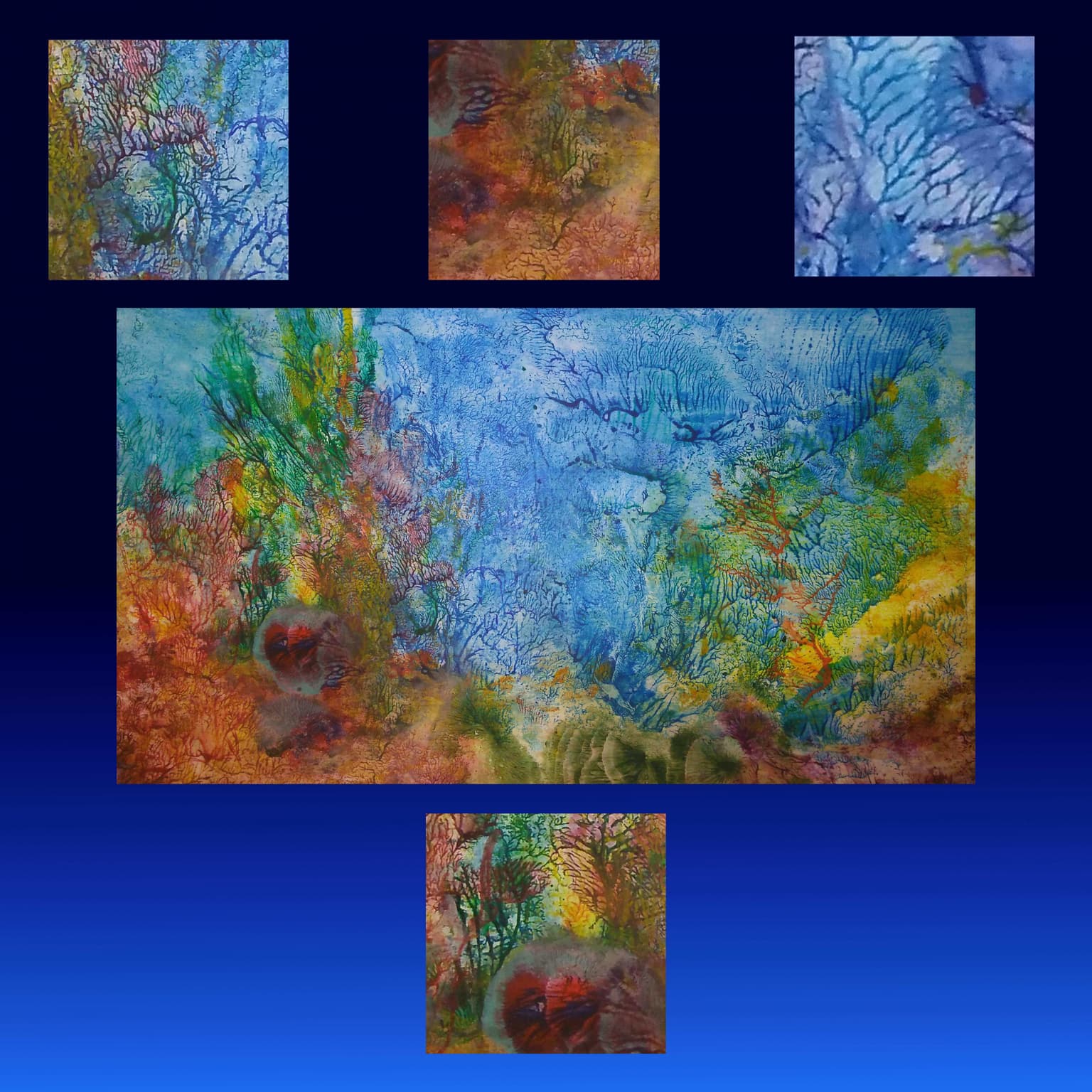 Image for entry 'Coral Reef at the center with four details'