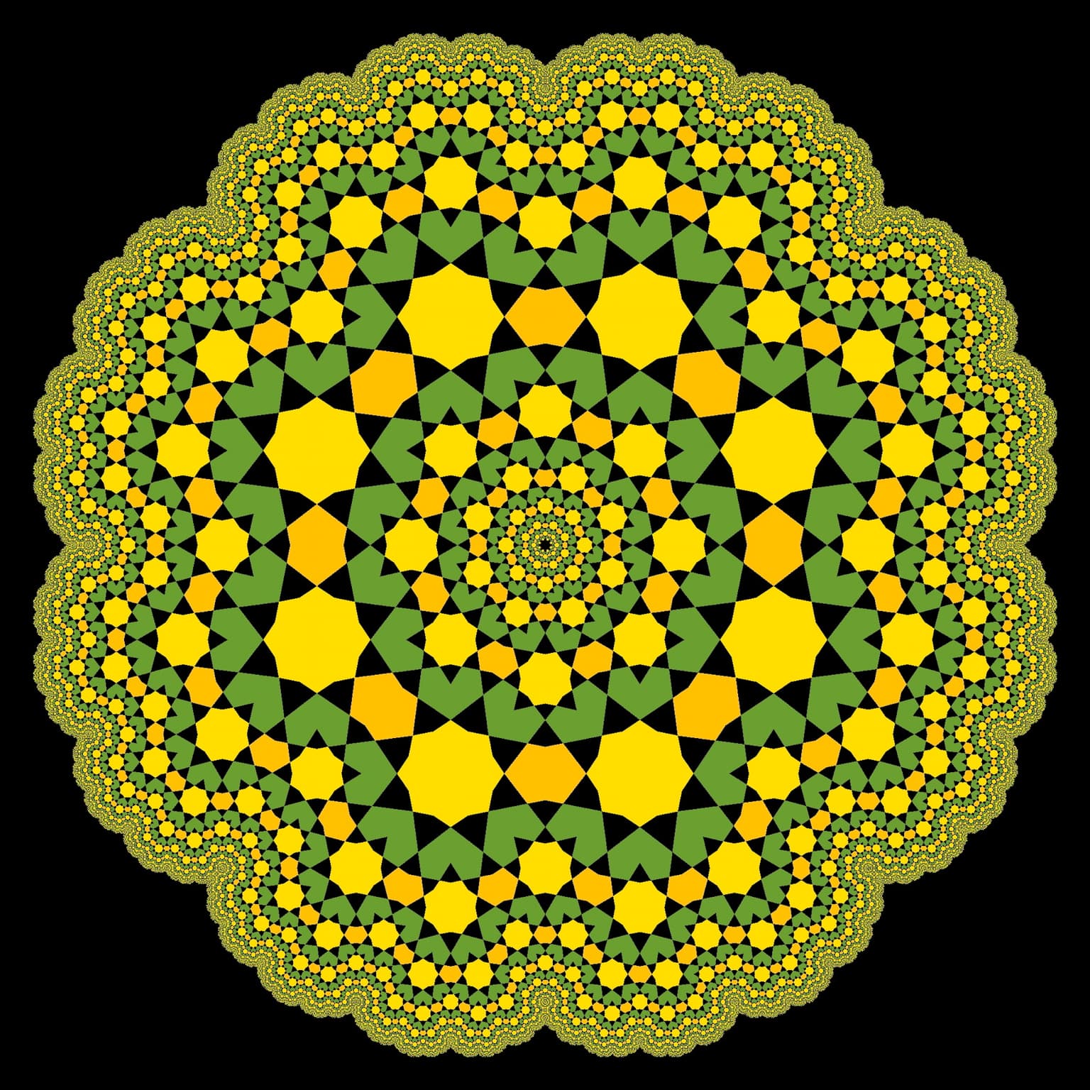 Image for entry 'Islamic 8-fold Fractal Flower Median II'