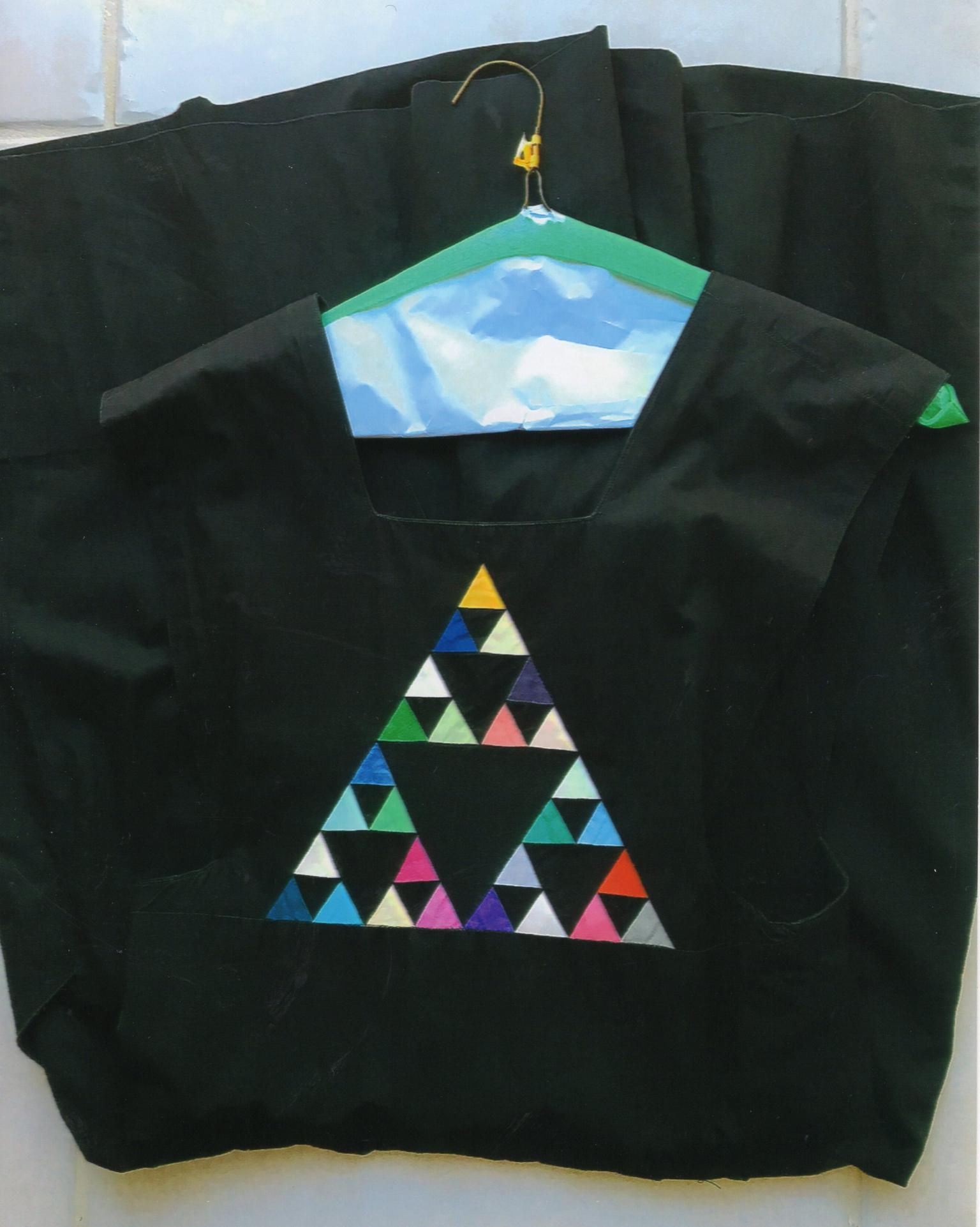 Image for look 'Blazer with approximate logarithmic spirals in the design, Jumper with Sierpinski's Triangle on the  bib, Koch Curve Jumper, t-shirts with Leonardo daVinci designs embroidered'
