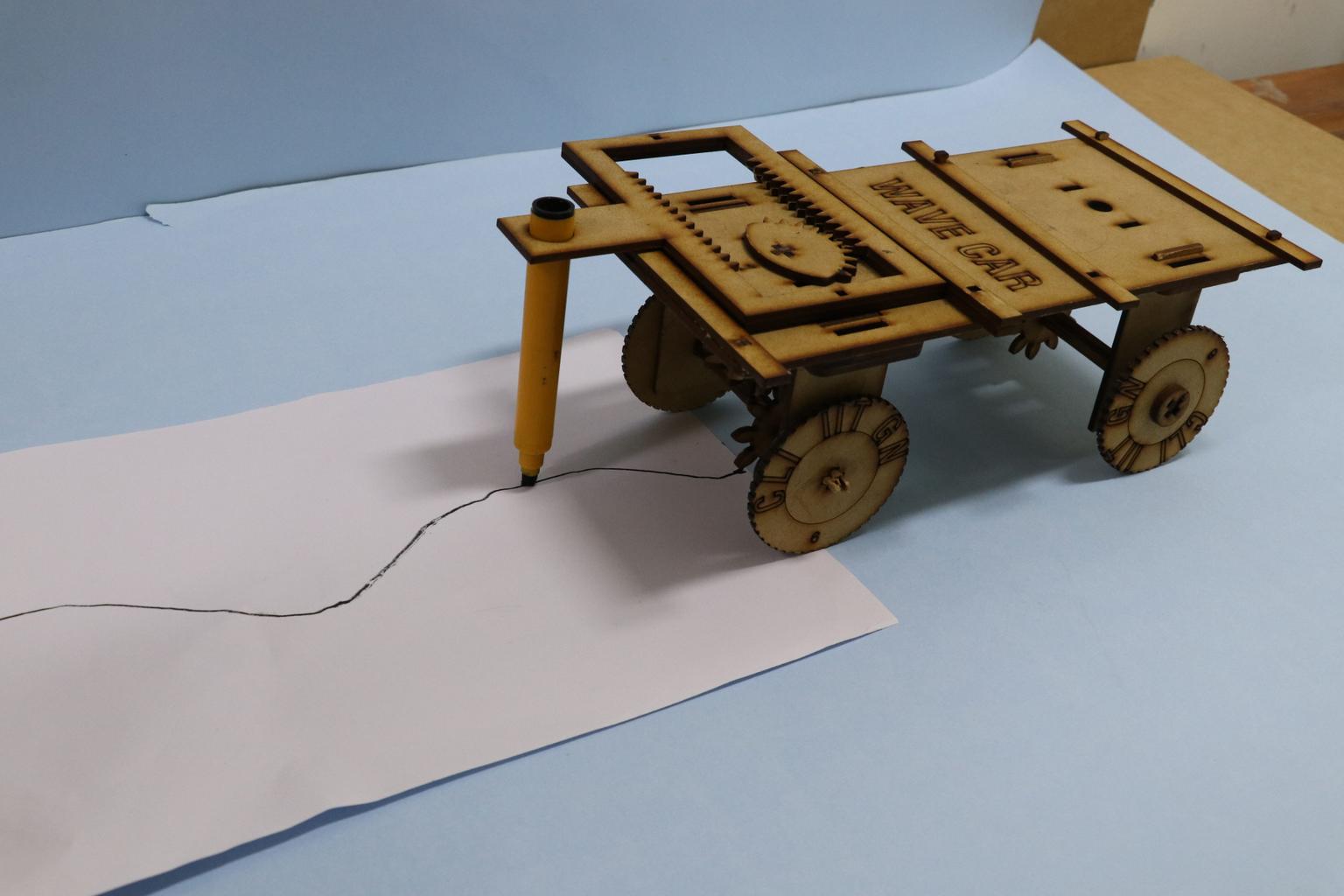 Image for entry 'Sine and Triangular Waveform Cars using MDF Sheet'
