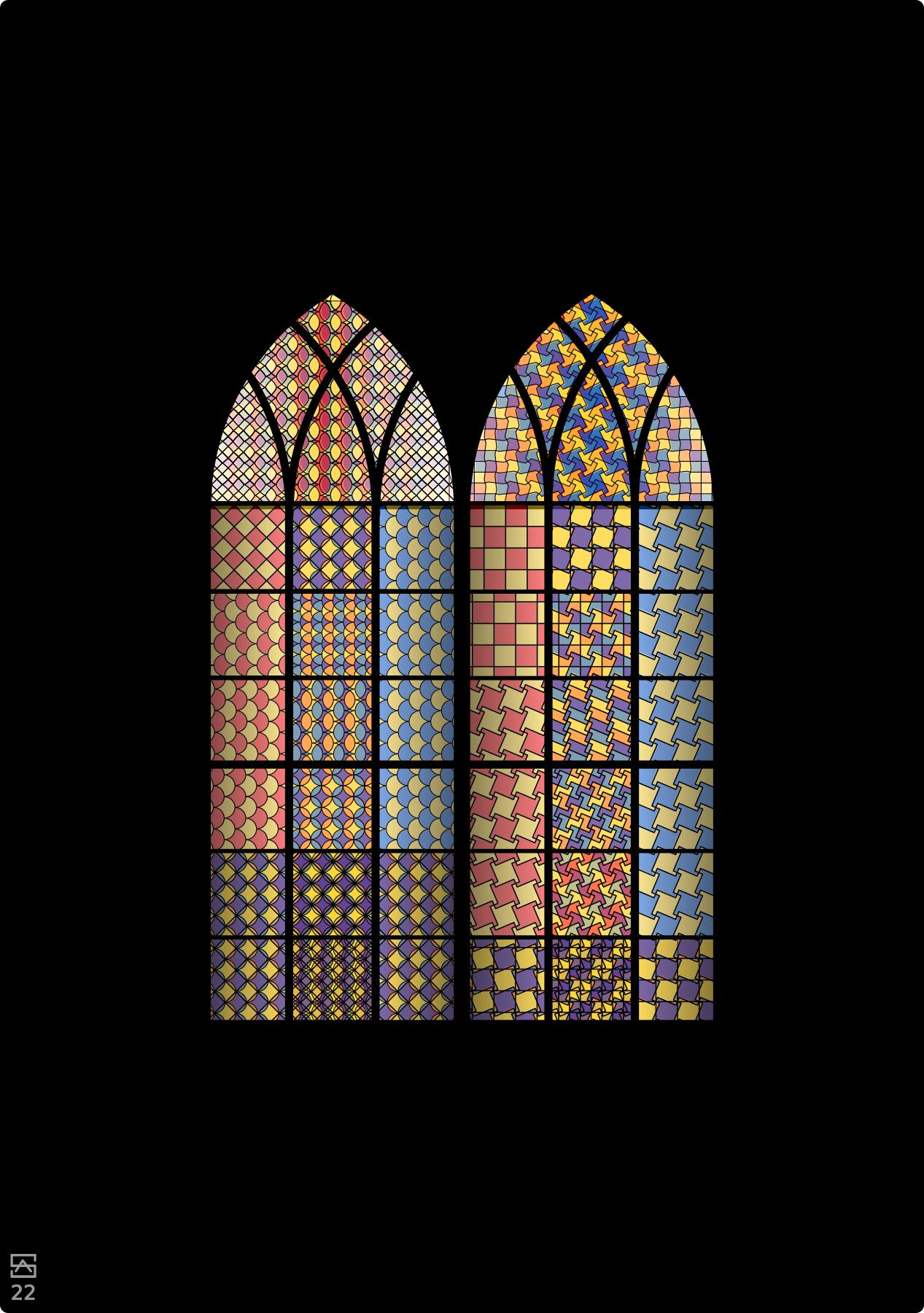 Image for entry 'The Large Stained Glass Windows'