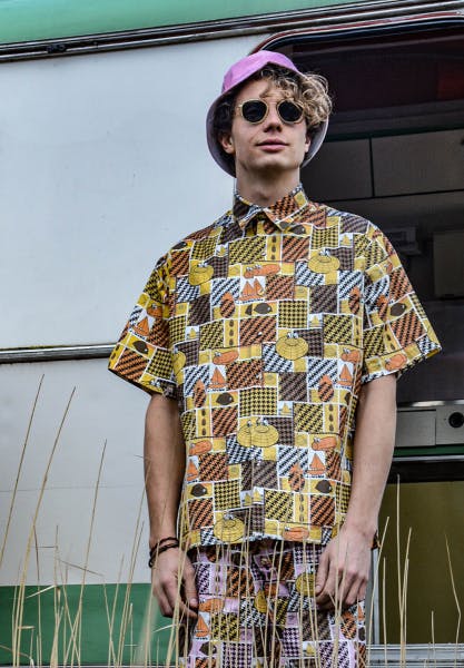 Image for look 'Hawaii shirt, Sampler of Isohedral Tilings of the Pied-de-poule Tile, Hawaii shirt, Sampler of Isohedral Tilings of the Pied-de-poule Tile, Hawaii shirt, Sampler of Isohedral Tilings of the Pied-de-poule Tile'