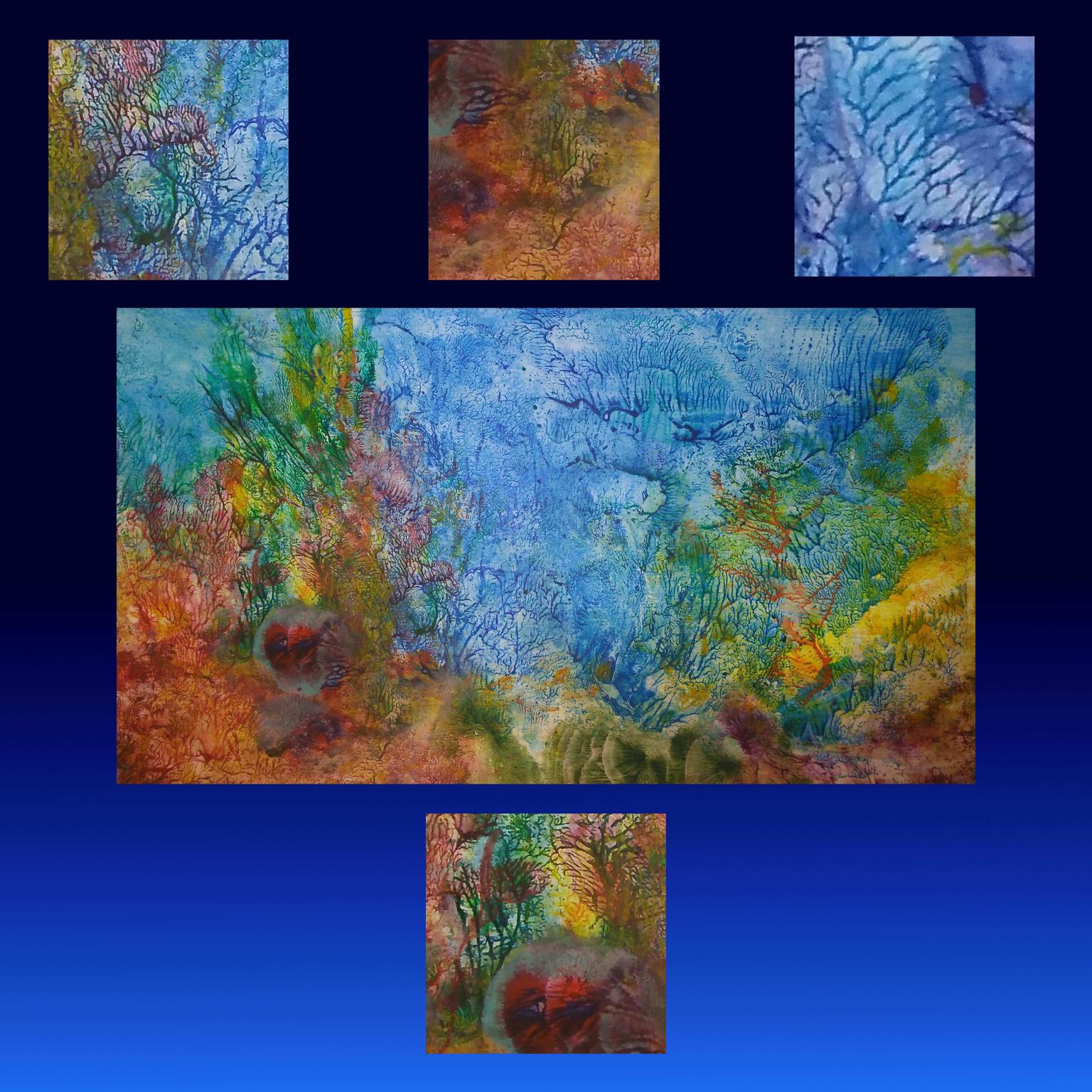 Image for entry 'Coral Reef at the center with four details'