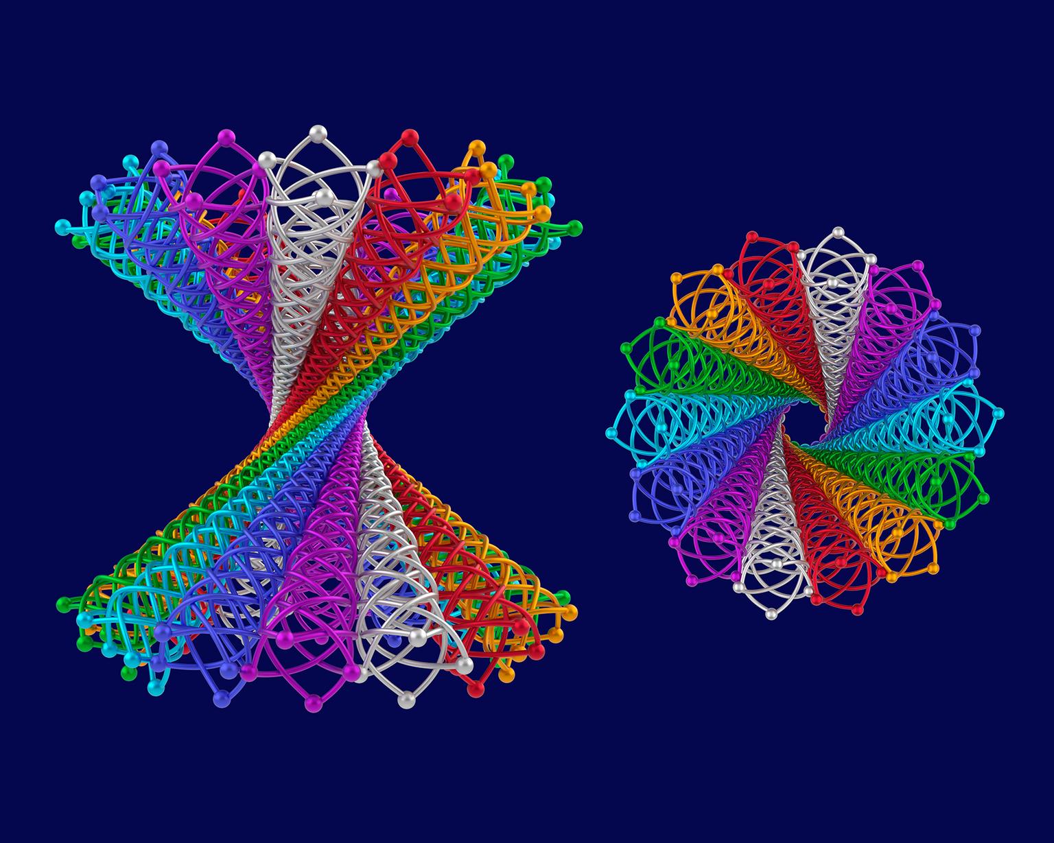 Image for entry 'A Hyperboloid from 14 Laced Hyperboloids'