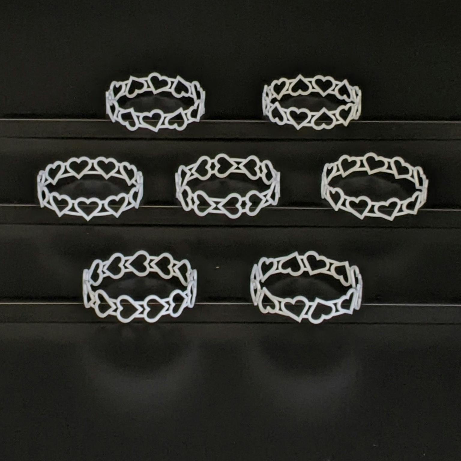Image for look 'Heart Frieze Bangles - Seven ways to say I love you'