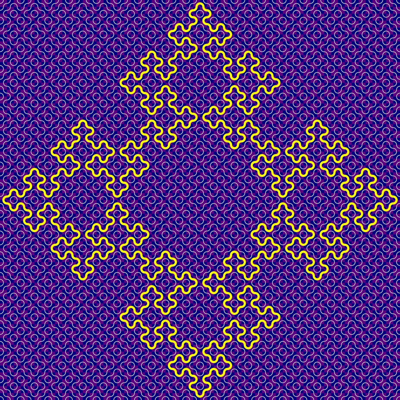 Image for entry 'A curve in a quasi-periodic truchet tiling'