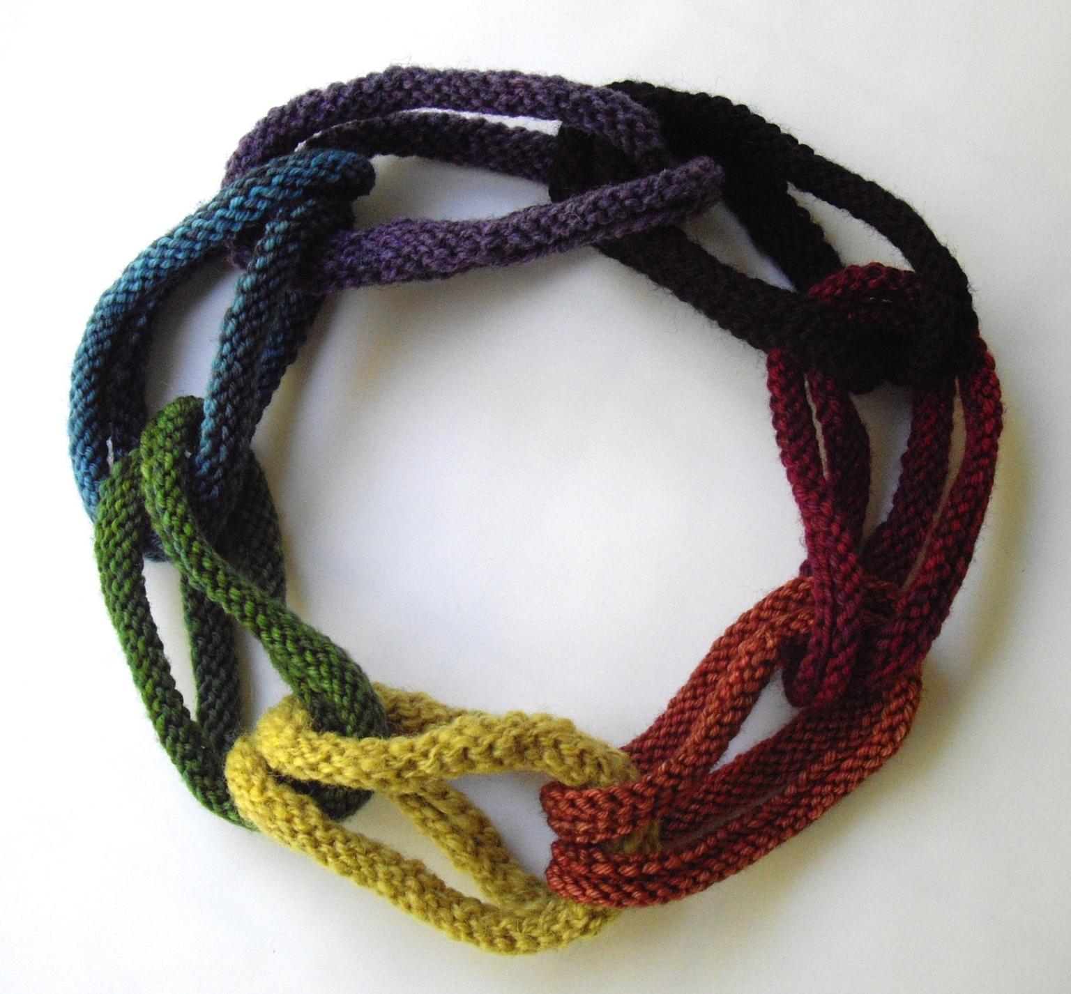Image for entry 'Rainbow Brunnian Link Cowl'