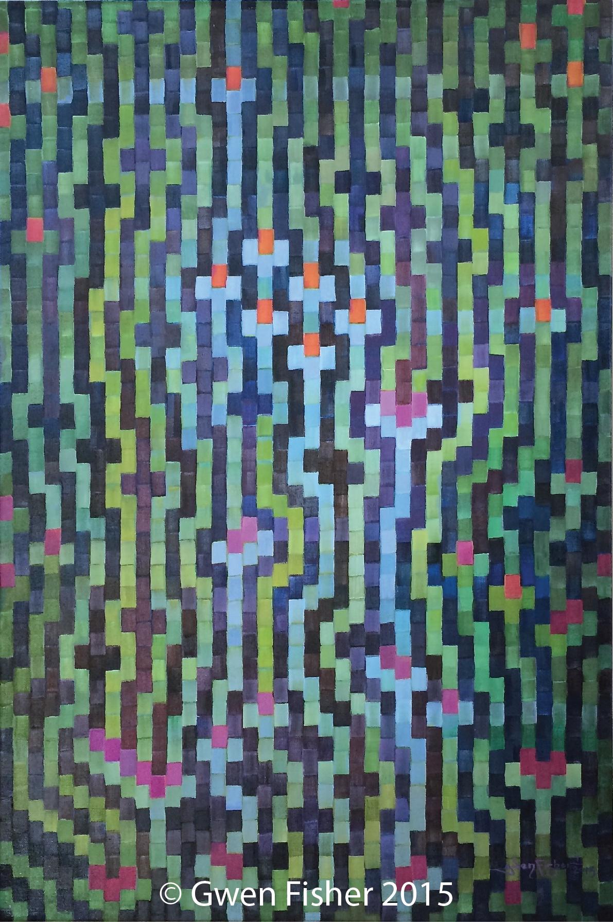 Image for entry 'Pixel Painting I, Water Lilies'