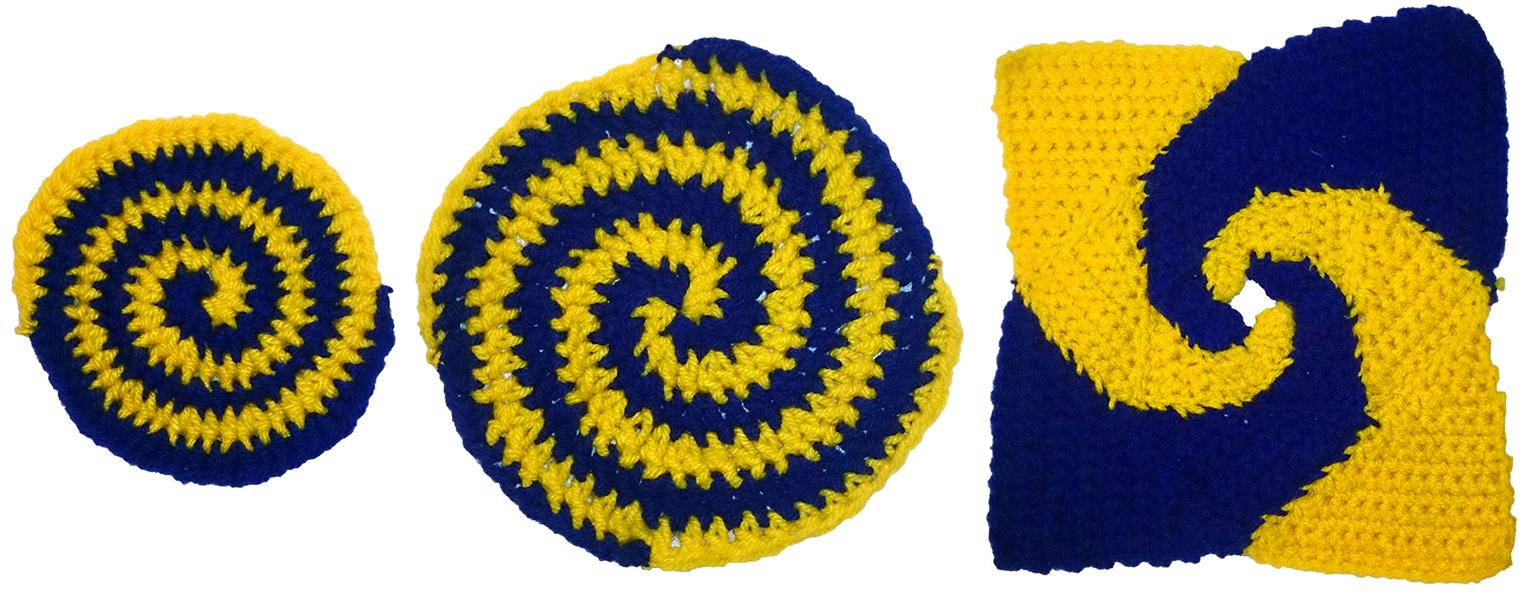 Image for entry 'Three crocheted spirals'