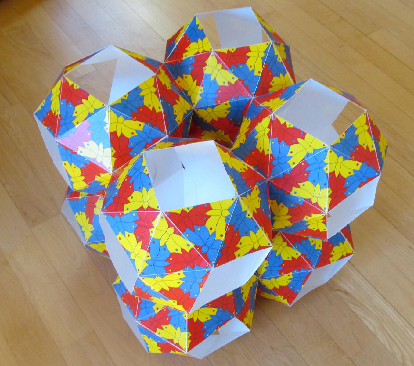 Image for entry 'Butterflies on a {3,8} Polyhedron'