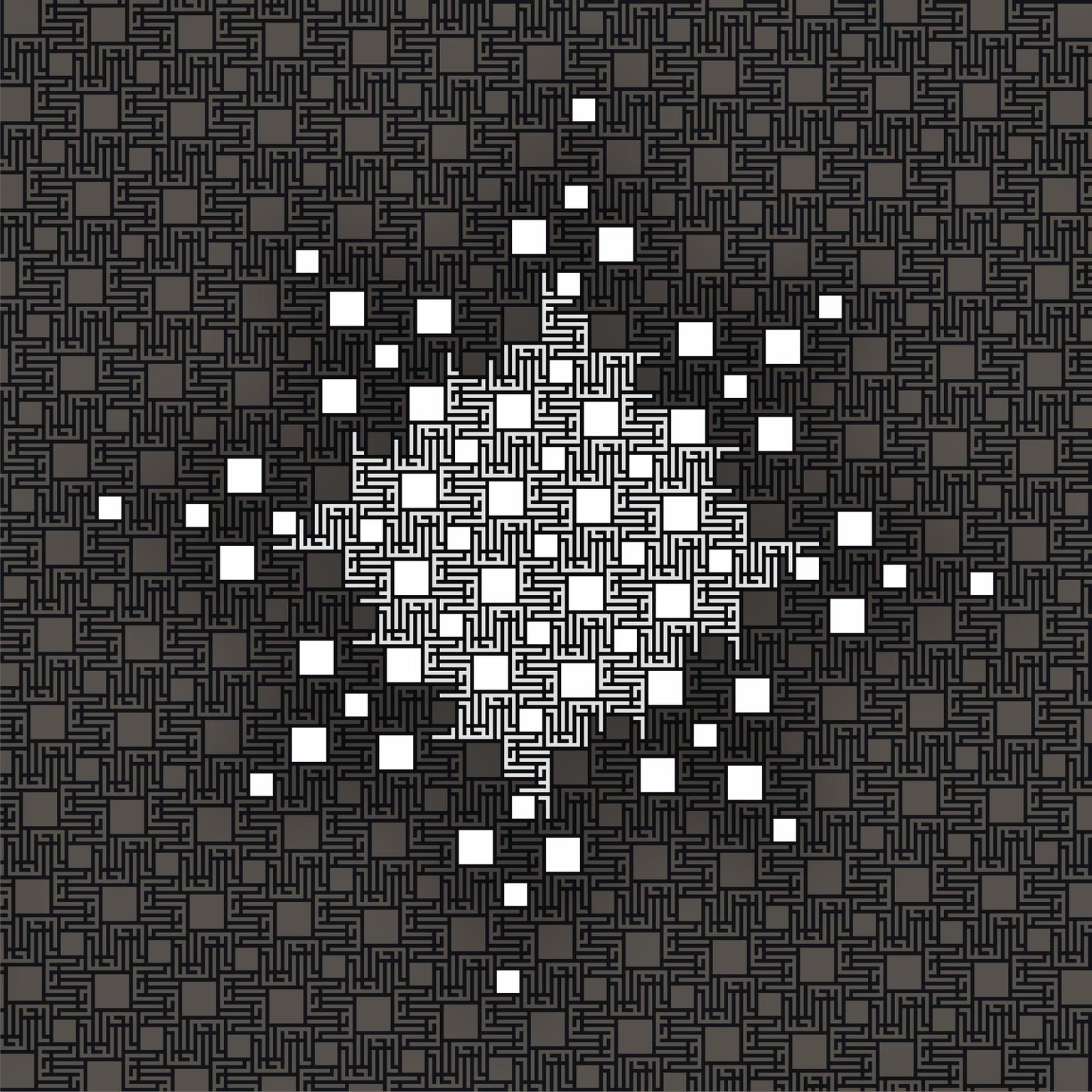 Image for entry 'White Snowflake - Al Jabbaar, The Irresistible (Islamic calligraphic tessellation)'