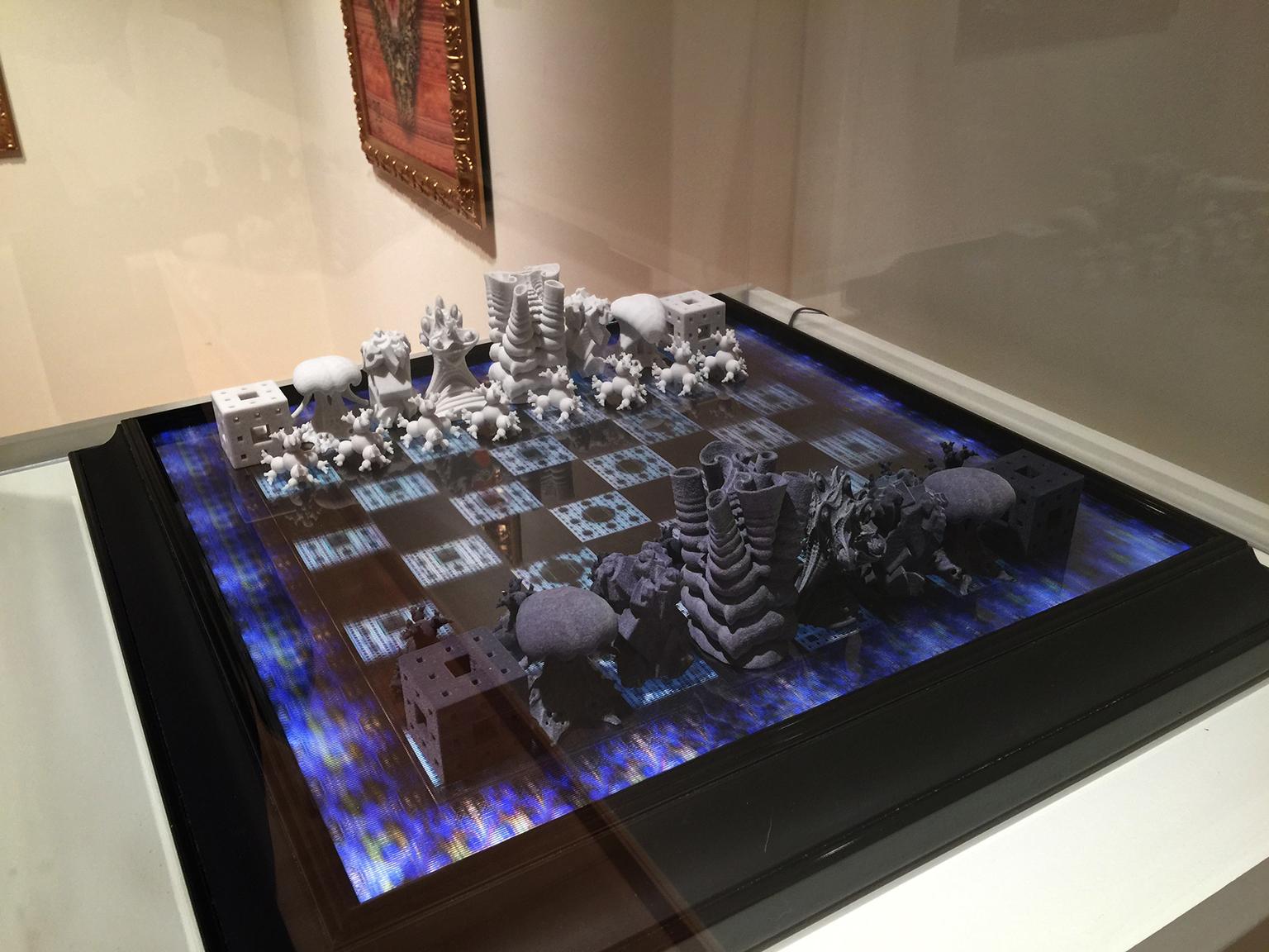 Image for entry '3 Dimensional Fractal Chess Set with Menger SPonge based Lenticular Board'