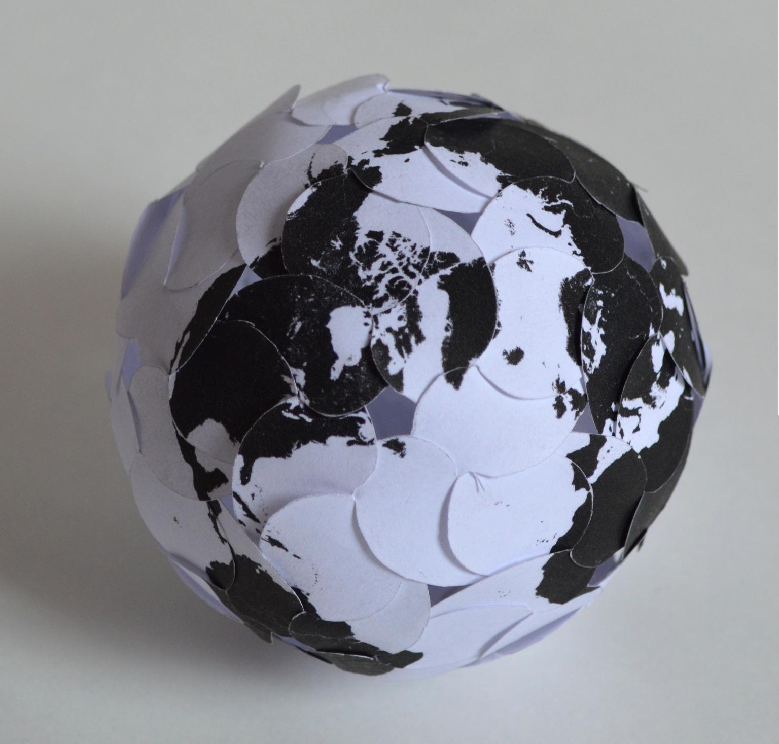 Image for entry 'Woven Papercraft Globe.'