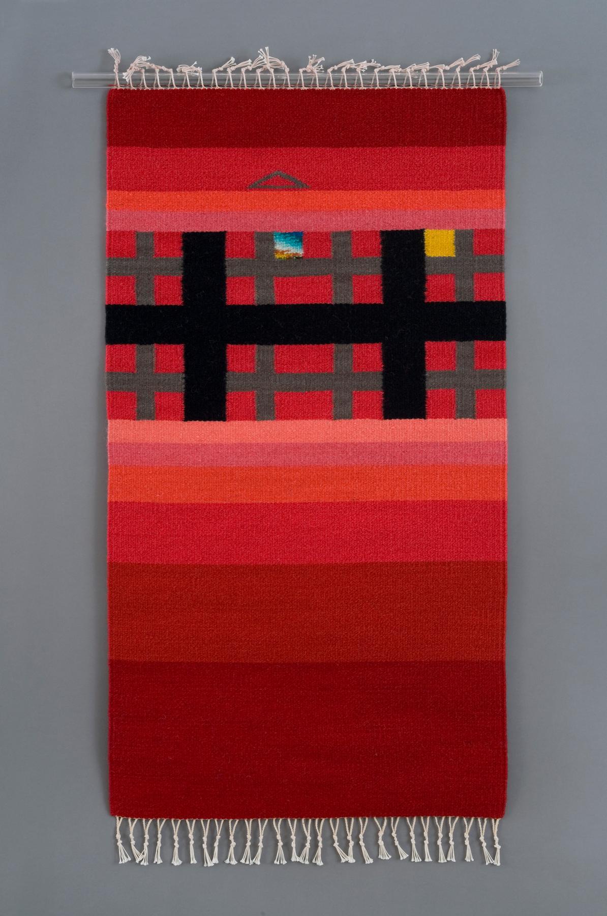 Image for entry '"Cantor Dust Fractal, Square Analog, reds& blacks"'