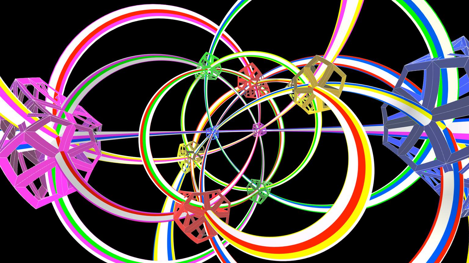 Image for entry 'View of the 10-cell in the 3-sphere, with central symmetry axes'