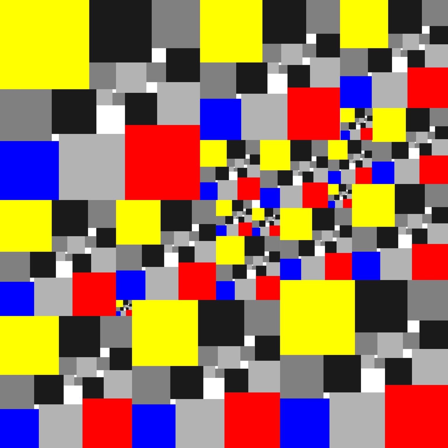 Image for entry 'Recursive SPSS order 21 - Yellow-Red-Blue Mondrian Style'