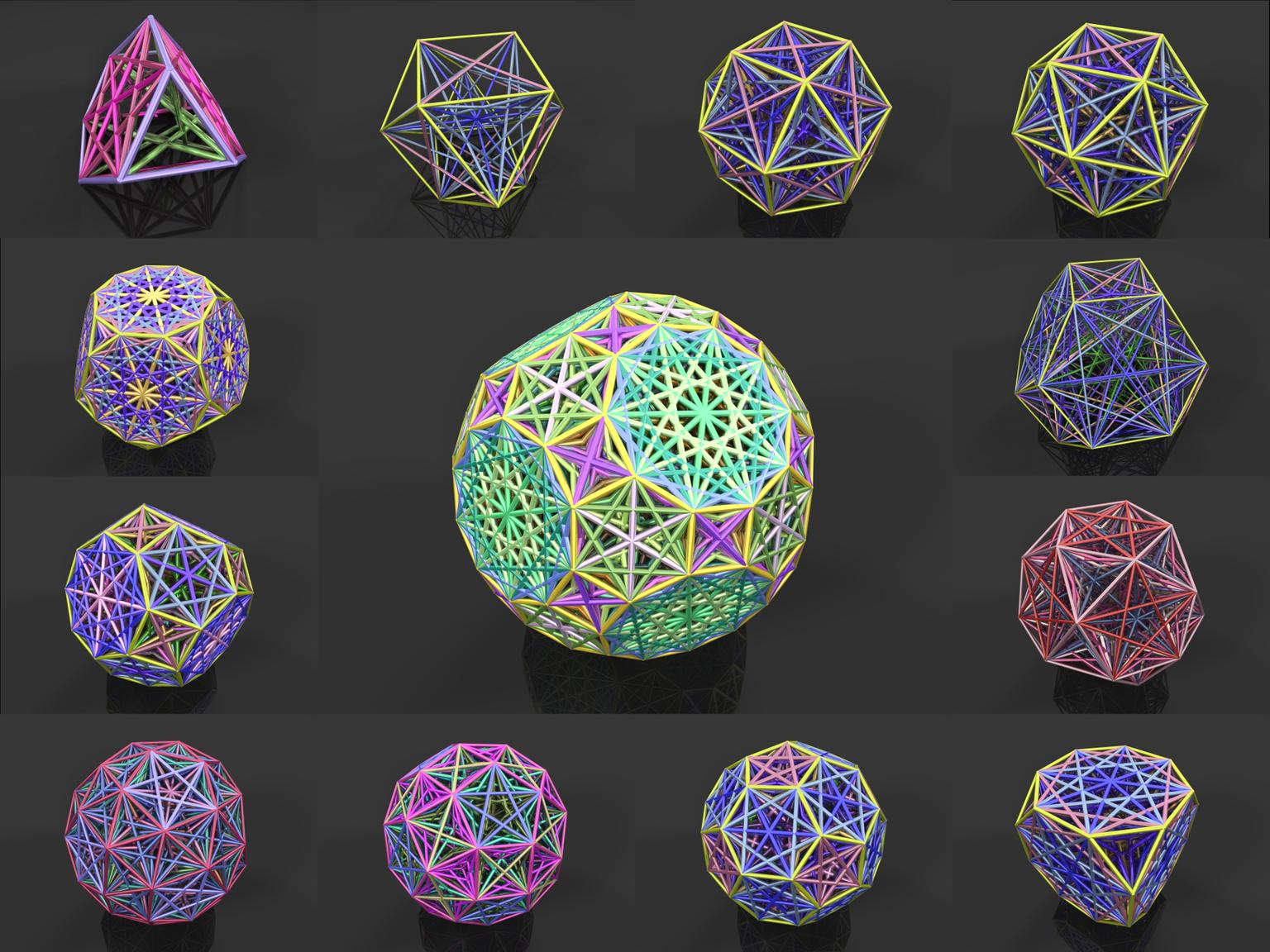 Image for entry 'All the Edges of all the Archimedean Solids'