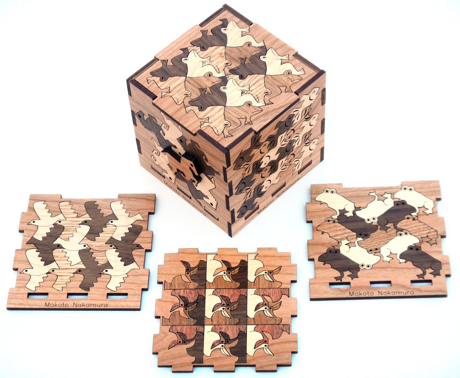 Image for entry 'Inlaid Wooden Box of Makoto Nakamura's Tessellations'