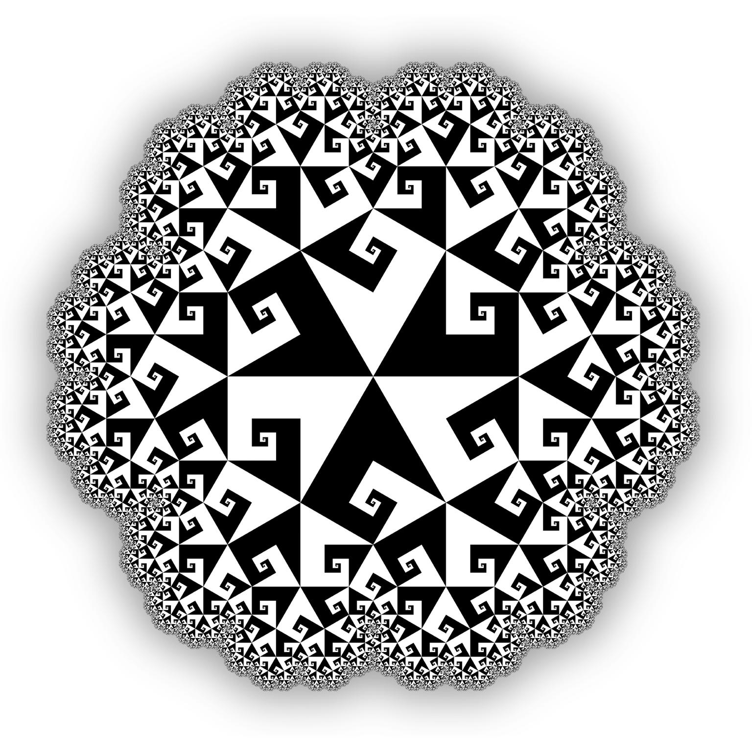 Image for entry 'Fractal Tessellation of Spirals'