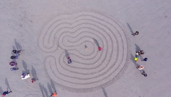Image for entry 'Mathematical Labyrinths Workshop, Hornby Island'