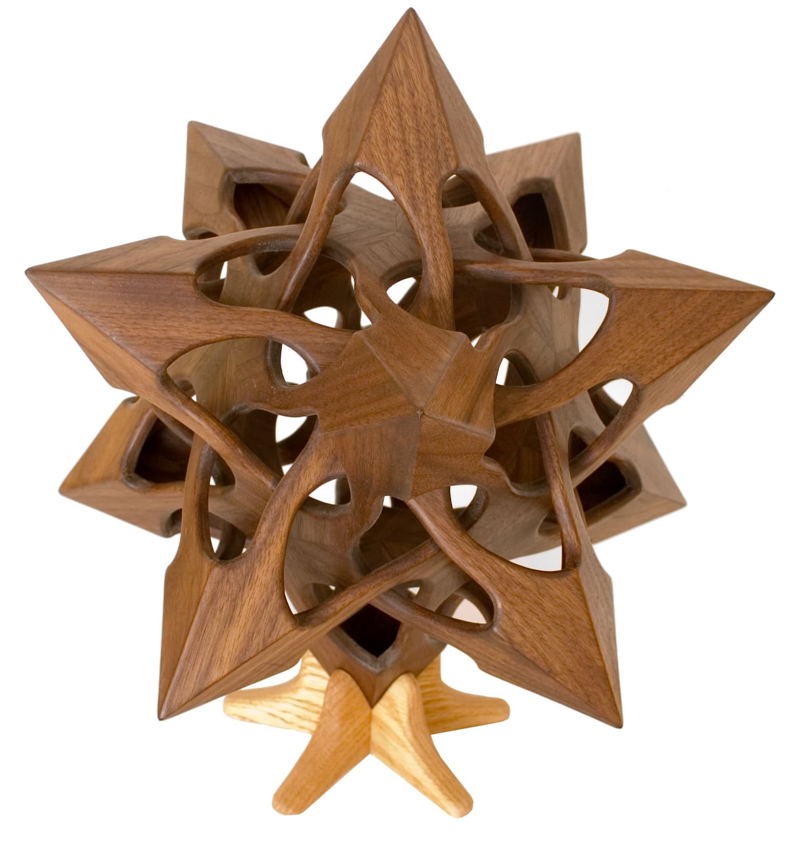 Image for entry 'Wooden Small Stellated Dodecahedron'