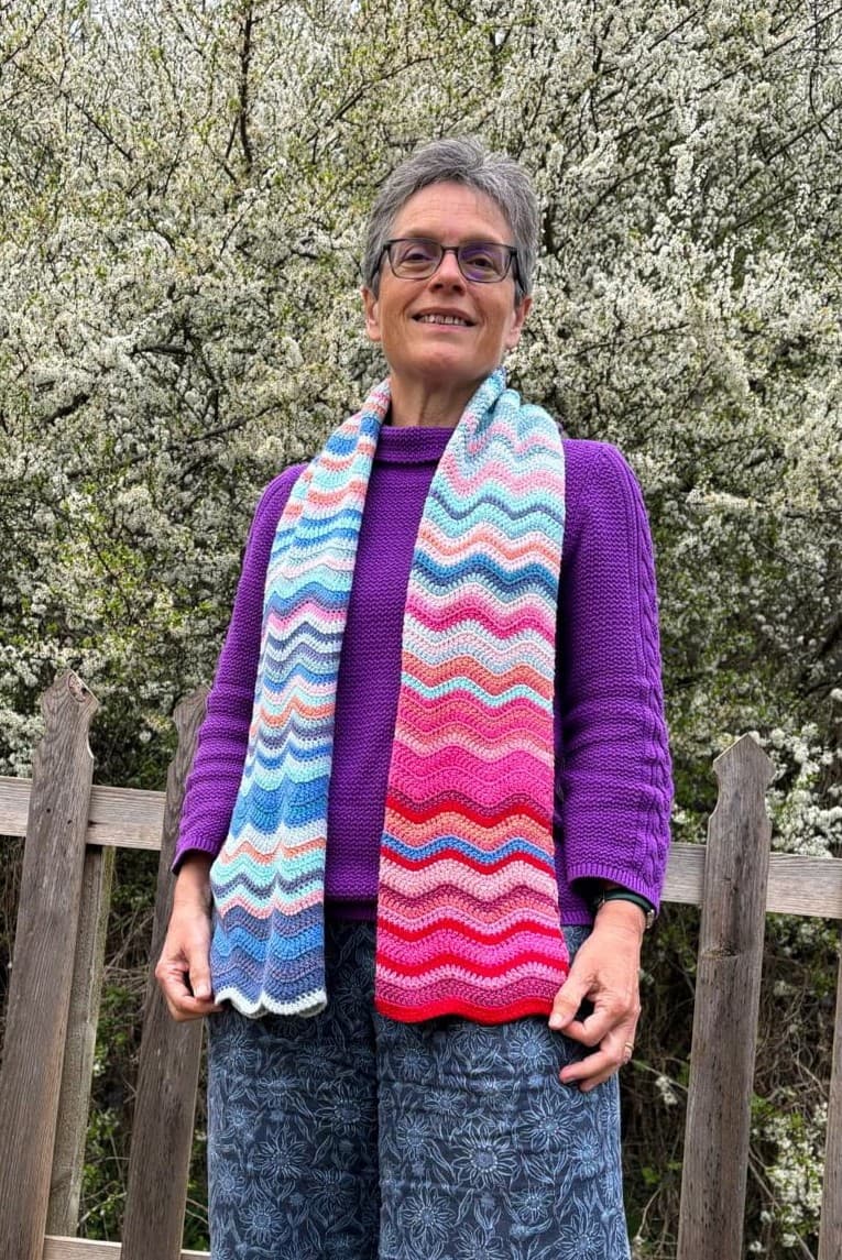 Image for look 'Show Your Stripes Climate Scarf with UK temperature data 1884-2021'