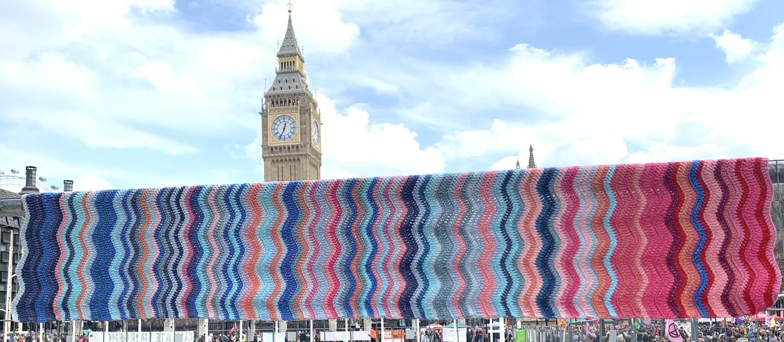 Image for look 'Show Your Stripes Climate Scarf with UK temperature data 1884-2021'