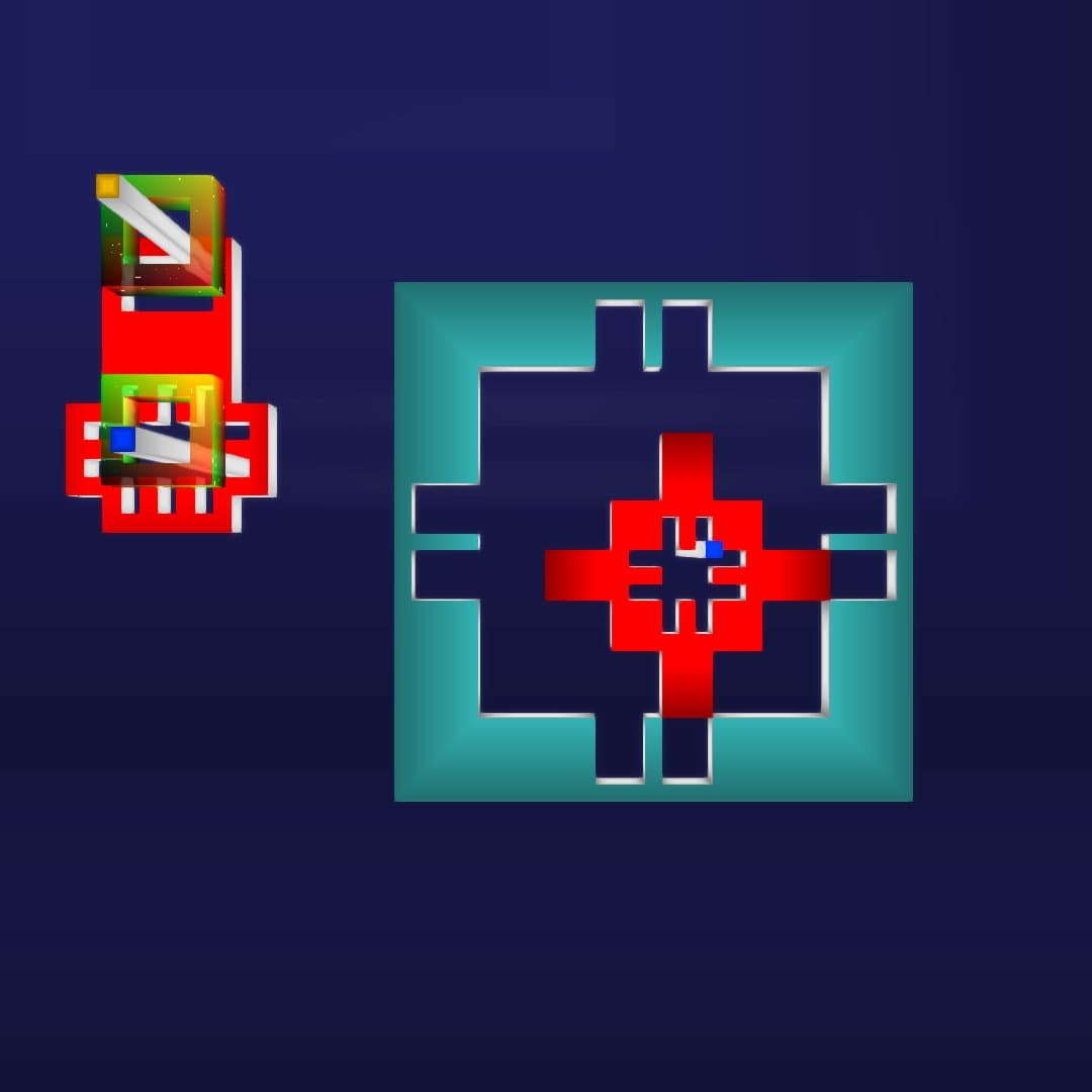 Image for entry 'Polyomino Gears and Polycube Machines in the Metareal World'