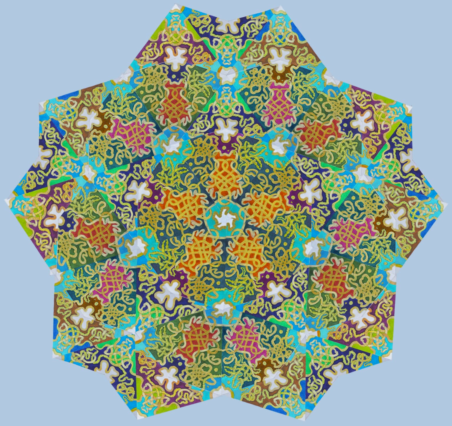 Image for entry 'Penrose Tiling with Jacobean Strapwork and Sea Kelp'