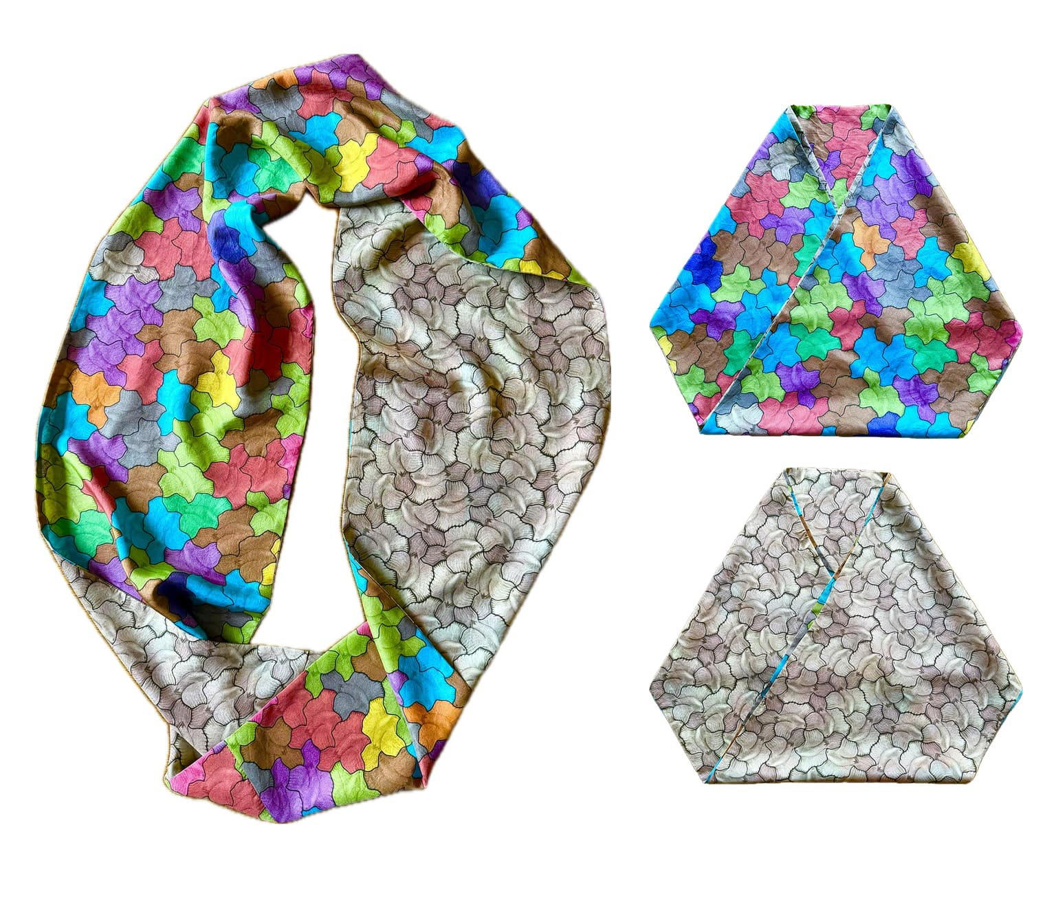 Image for entry 'Reversible Möbius Puzzle Scarf with Aperiodic Flock'