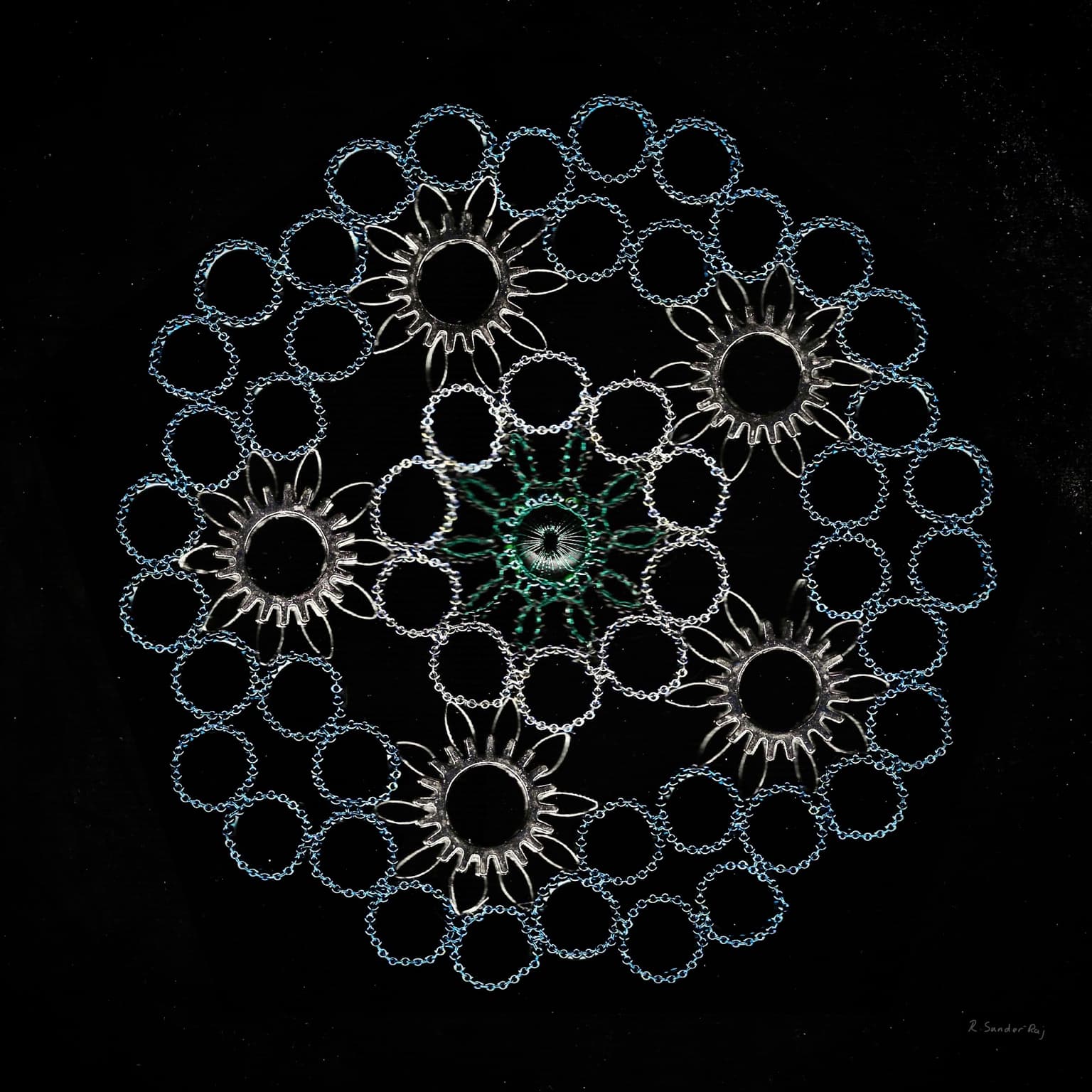 Image for entry 'Regular polygon pattern approximation using bead crochet'