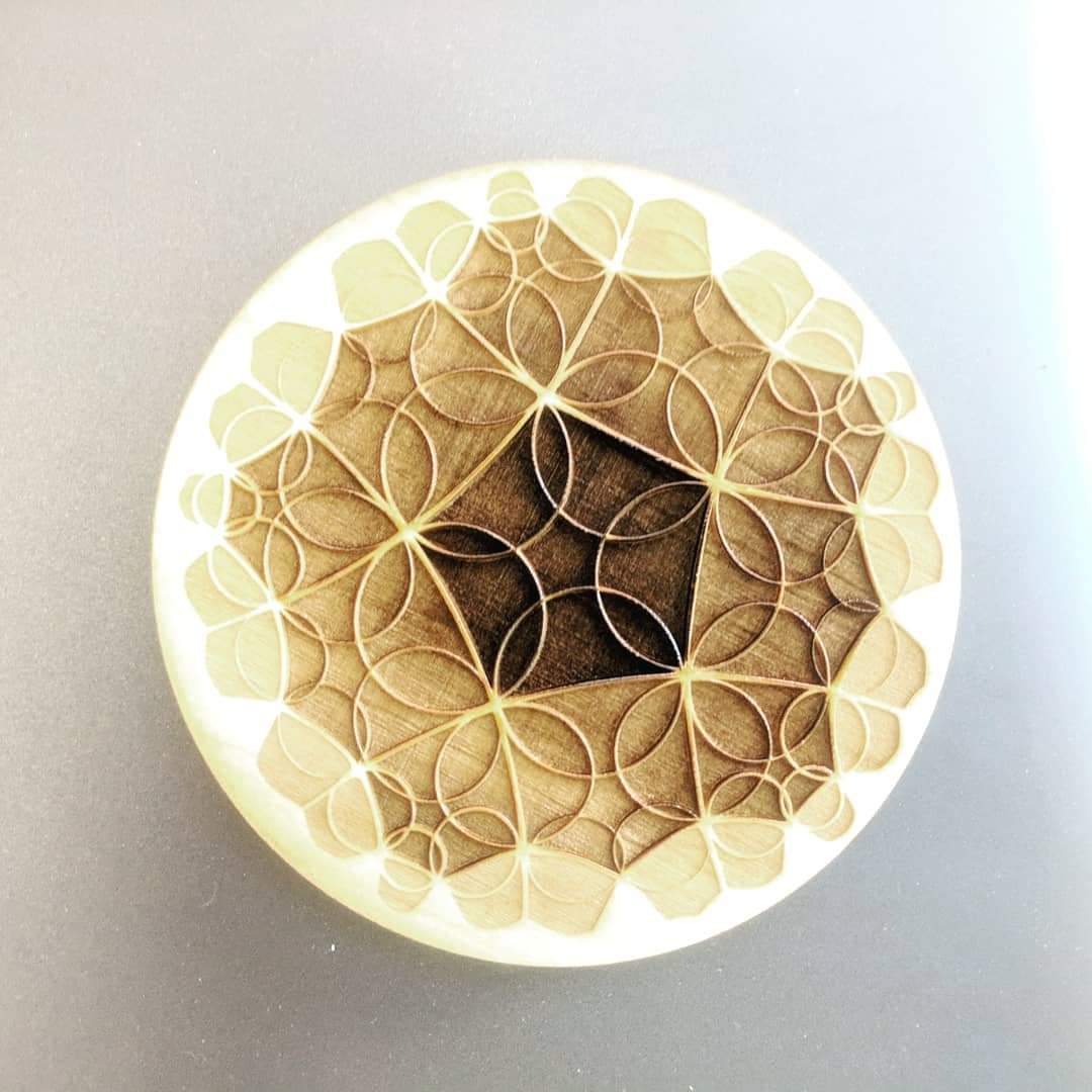 Image for Engraved Hyperbolic "Rhodonea"esque tiling