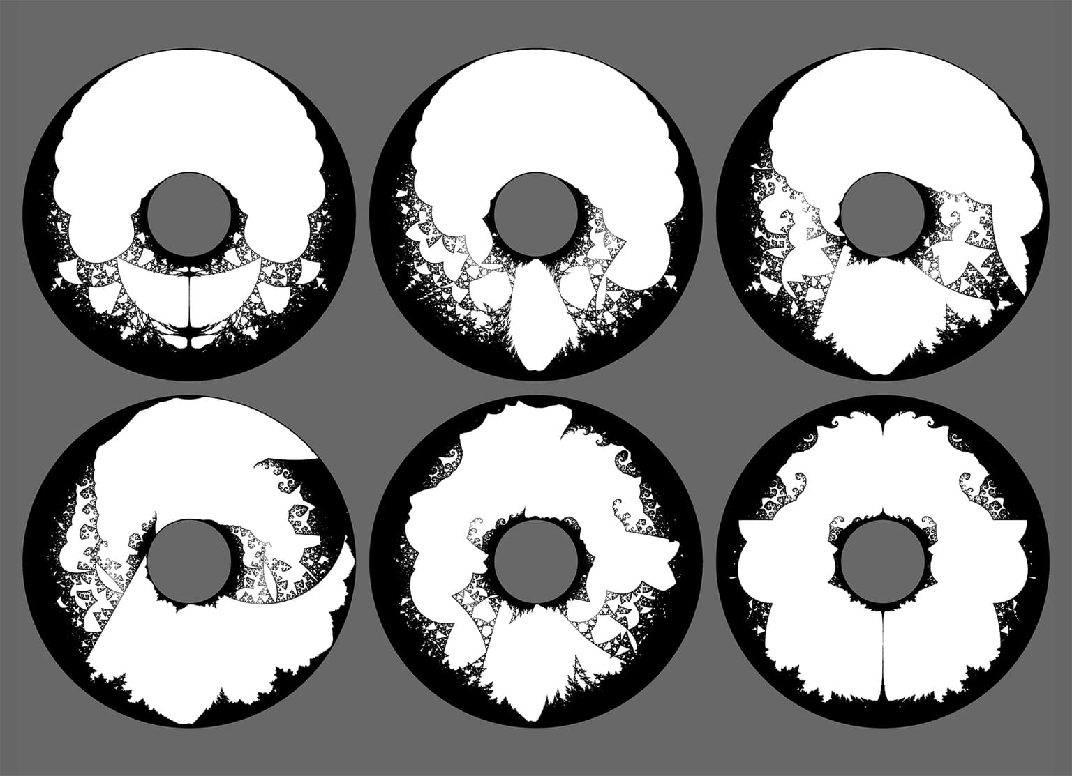 Image for entry 'Tour into a one-parameter space of connected self-similar sets'