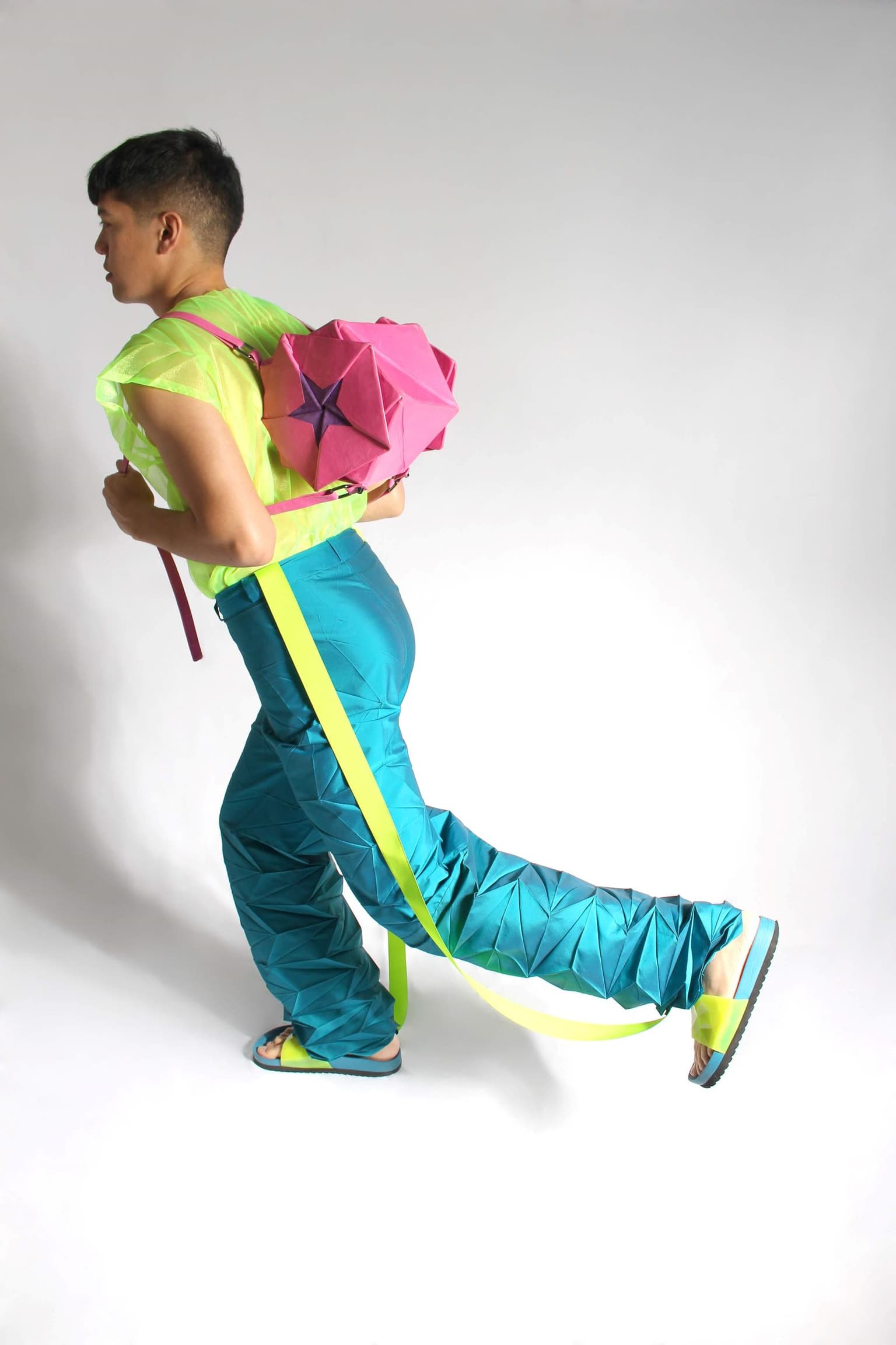 Image for look 'Antiprism Pants, Fibonacci Top, Antiprism Backpack'