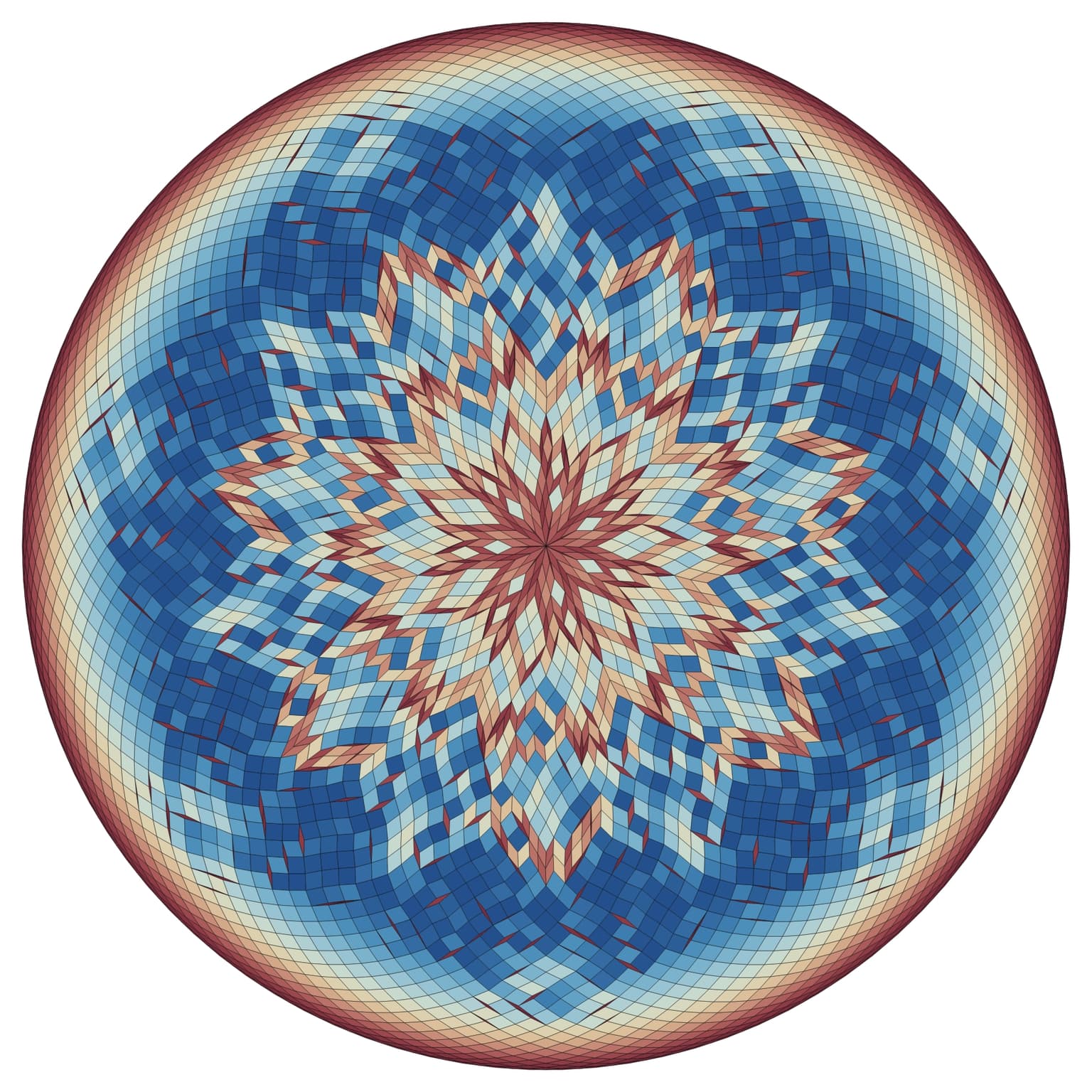 Image for Radially Repetitive Randomized Rhombic Rosette