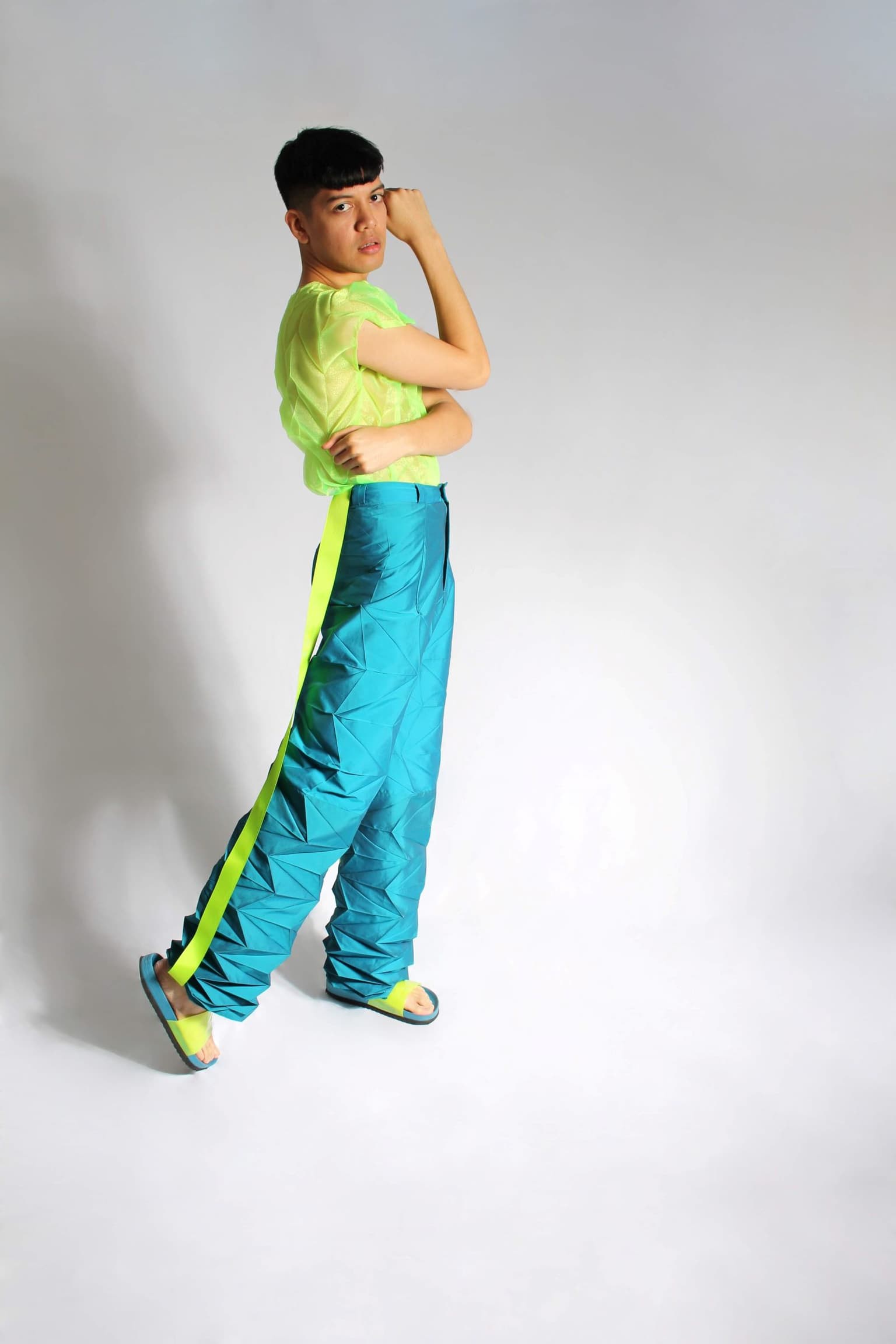 Image for look 'Antiprism Pants, Fibonacci Top, Antiprism Backpack'