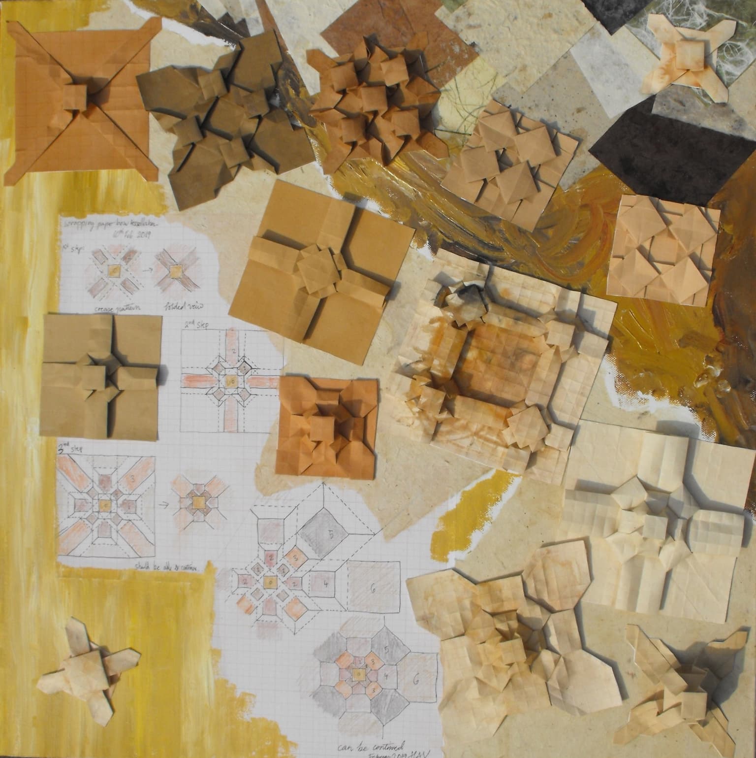 Image for entry 'origami wrapping paper bow tessellation variation'