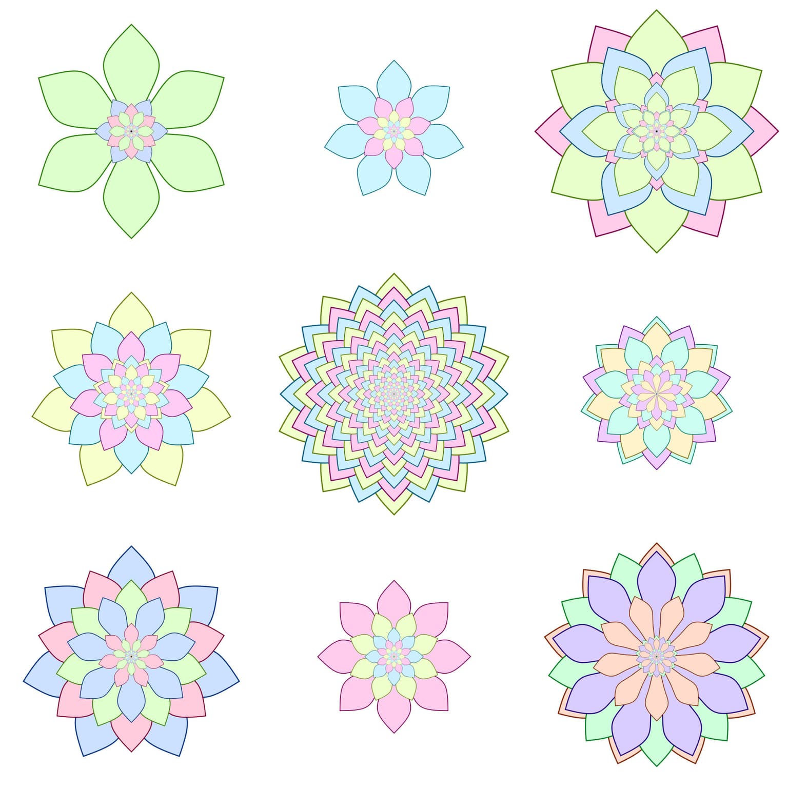 Image for entry 'Integer Sequence Rosettes'