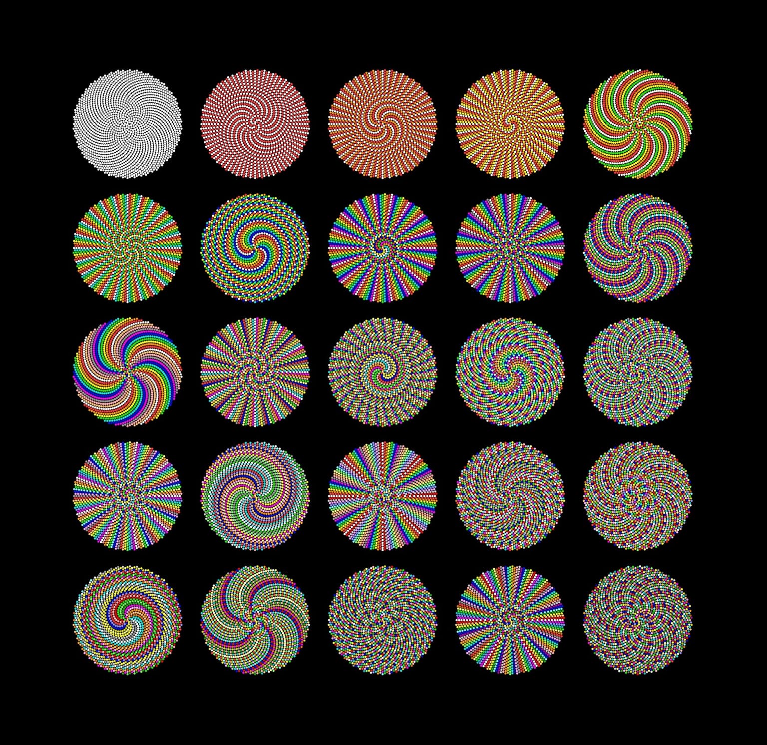 Image for entry 'Genetic Modular Coloring on Phyllotactic Blooms'