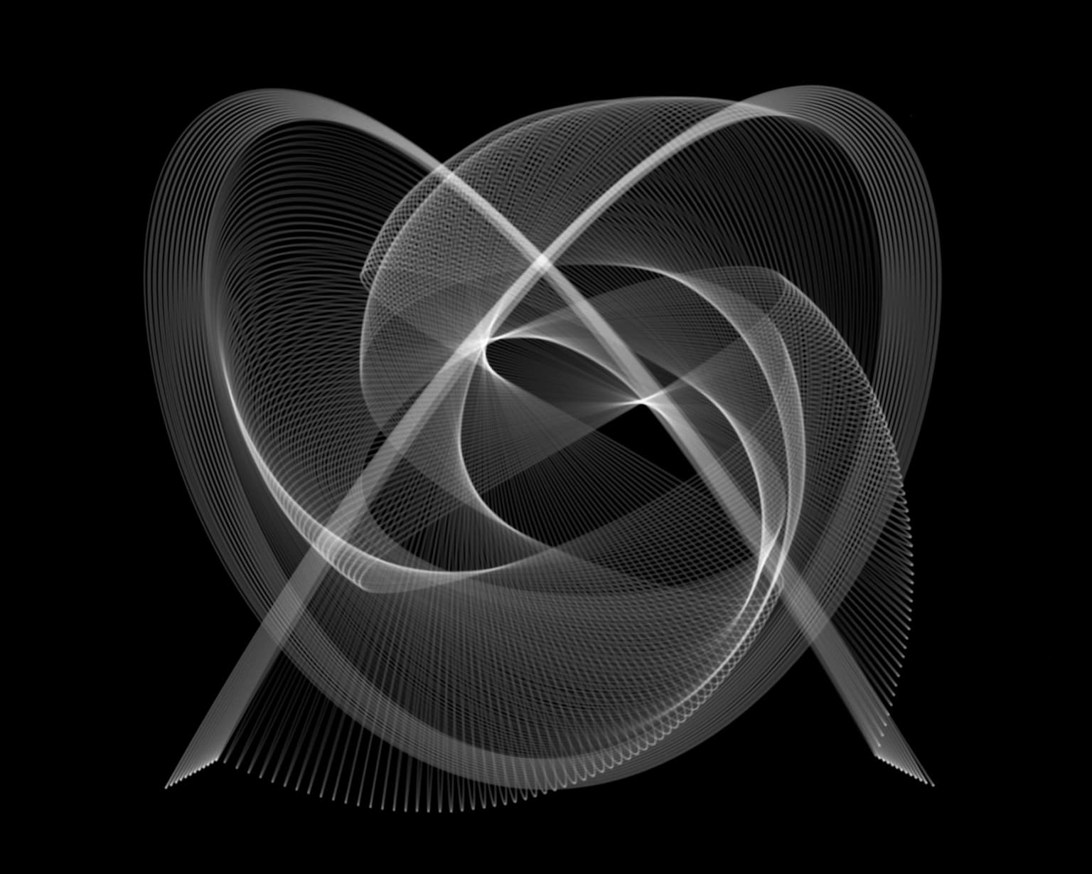 Image for entry 'Pendulum Light Painting 165J: Major Fourth Harmonic Interval'