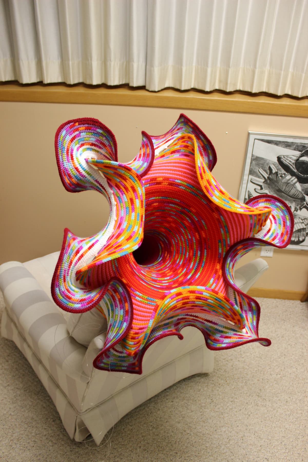 Image for entry 'red hyperbolic blossom with fake self intersection'