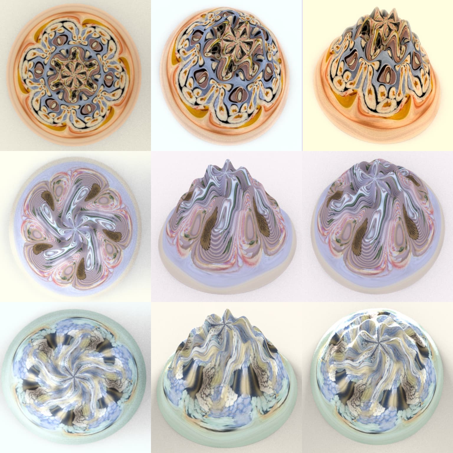 Image for entry 'Collage of Nine Bessel Wave Surfaces'