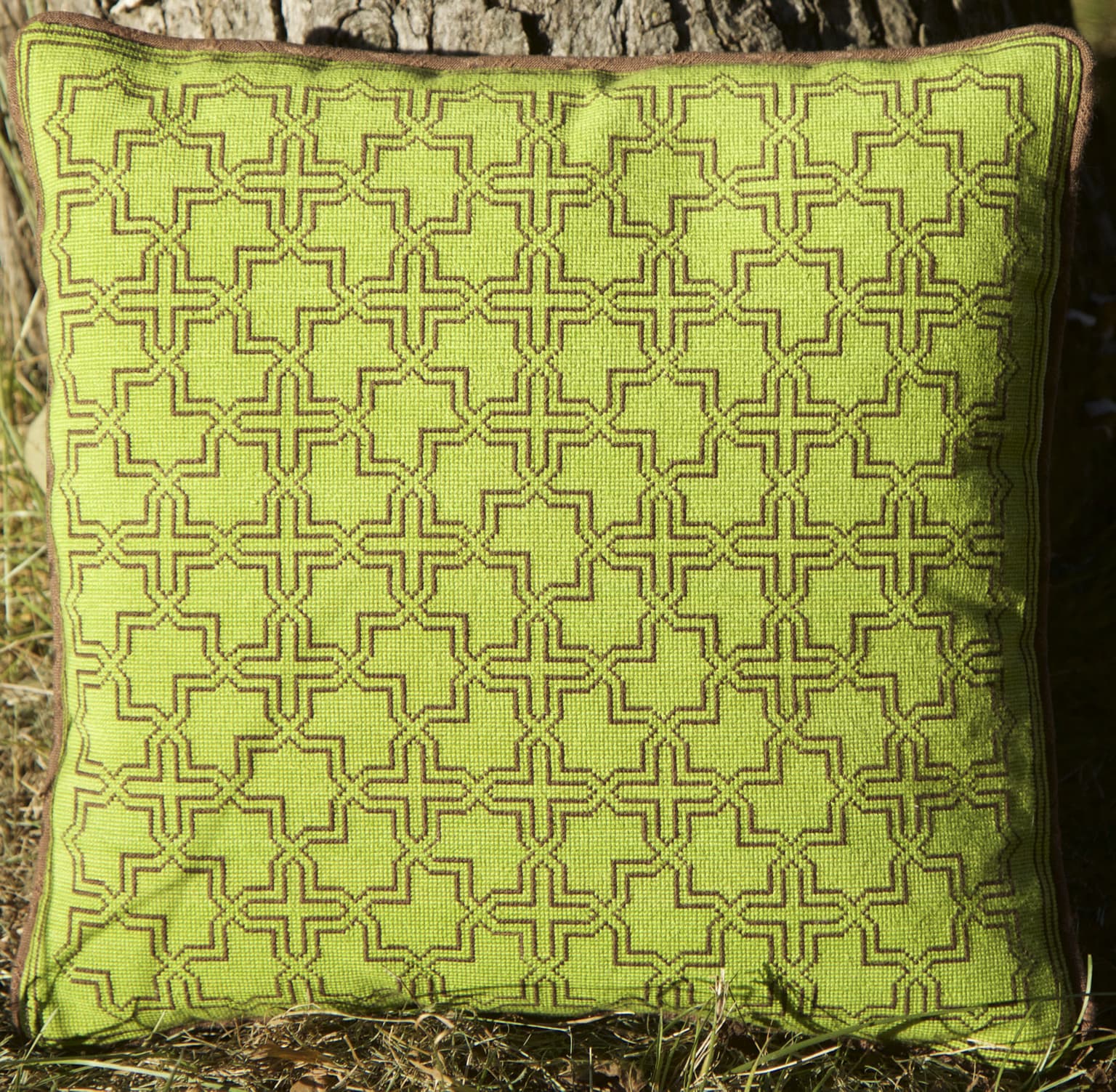 Image for entry 'Trilobite and Cross Cushion'