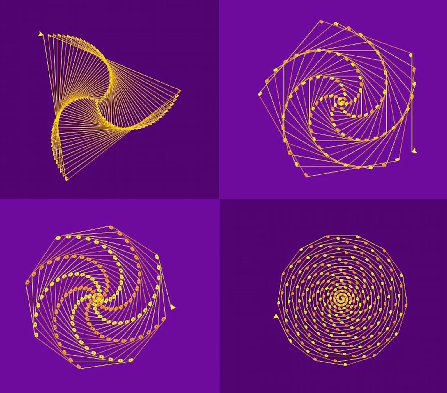 Image for entry 'Polygons with Fibonacci Spirals'