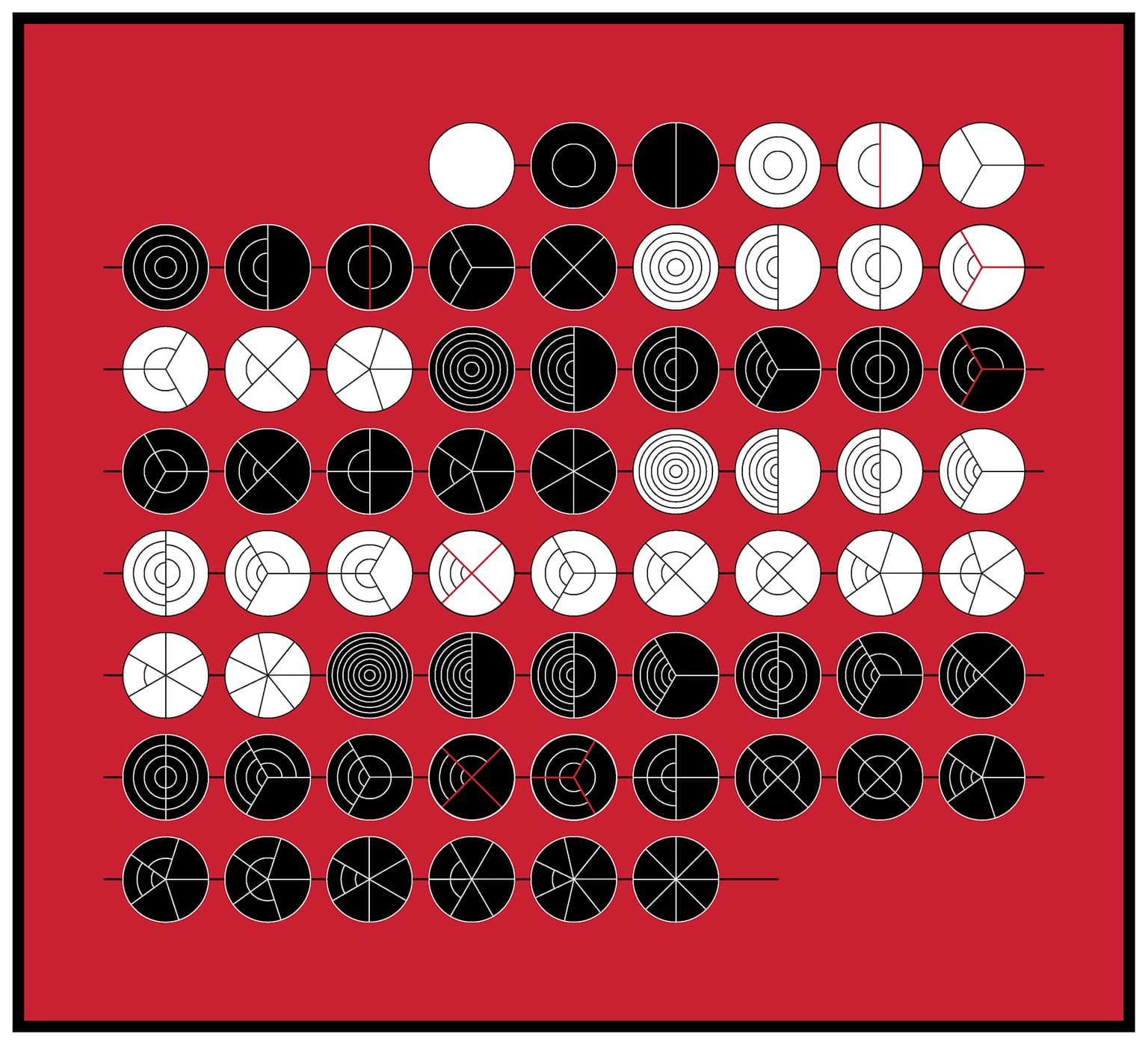 Image for entry 'Partitions Study: Pieces of One to Eight'