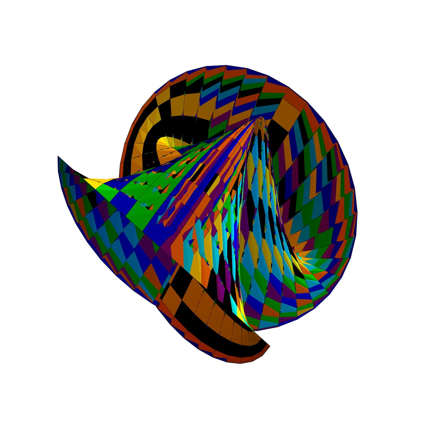 Image for entry 'A Spiral Surface Painted in Rhyme Patterns'