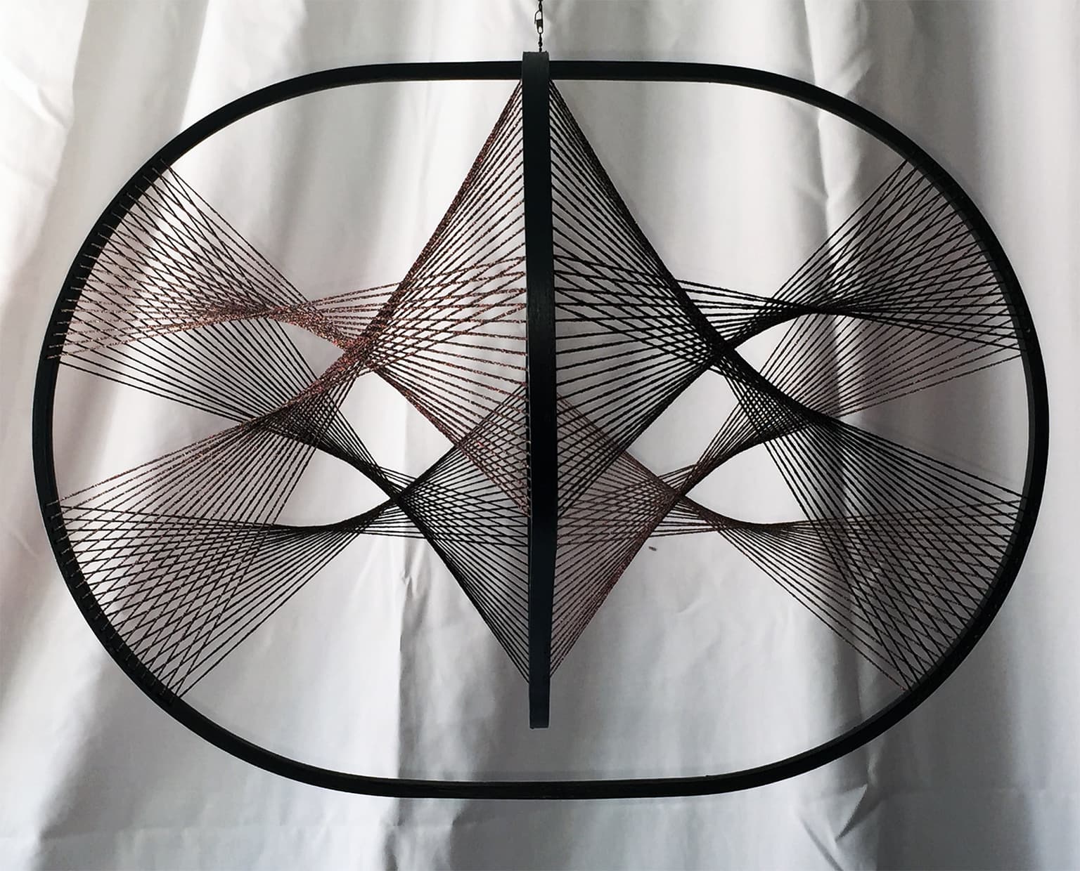 Image for entry 'Pair of Raceway Ovals in Copper and Black'