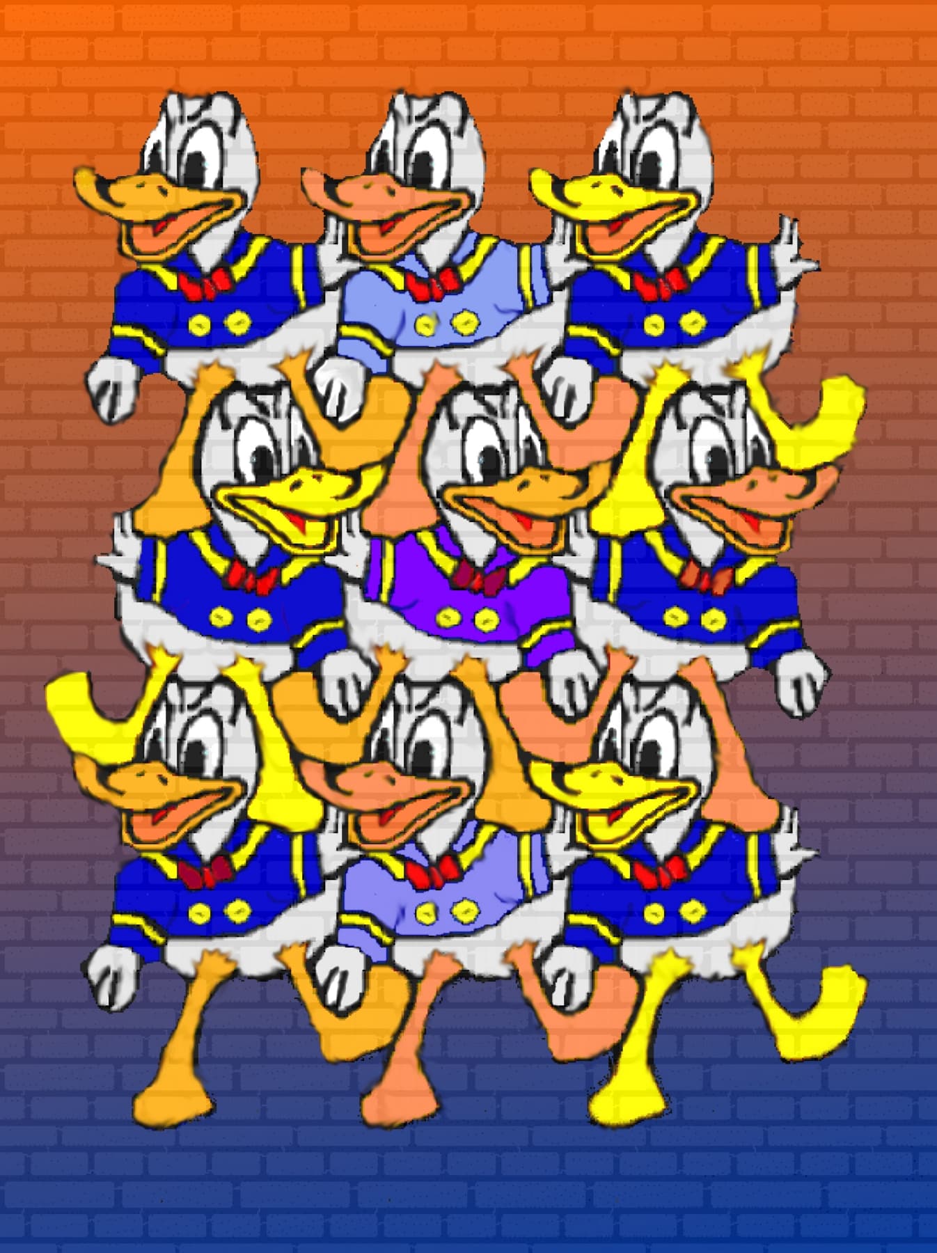 Image for entry 'Donald Duck on a graffiti wall'