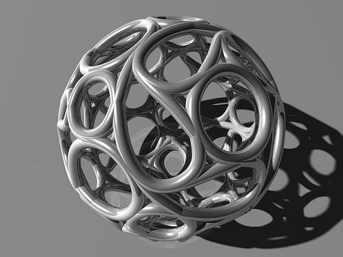 Image for entry 'A coumpound of five hamiltonian circuits on a rhombicosidodecahedron'